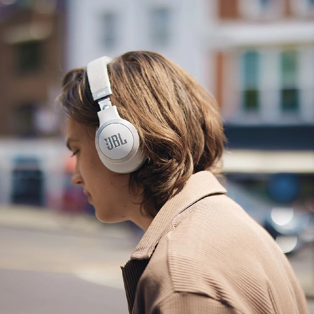 9 JBL Live 770 Wireless On-Ear Headphones White, 9 of 10