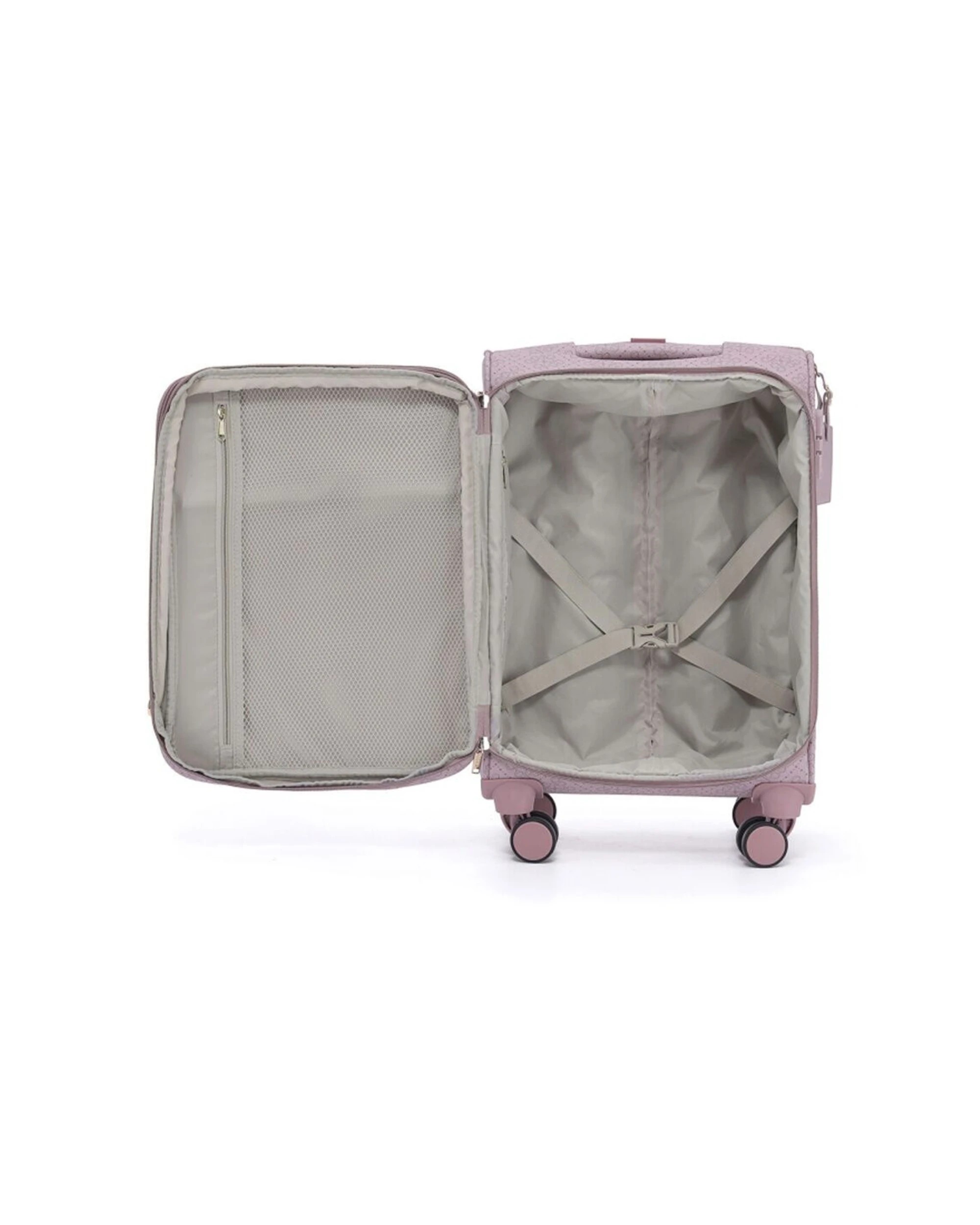 3 Tosca Travel Onboard/Carry-On Luggage Suitcase Expandable With Lock - Pink, 3 of 3