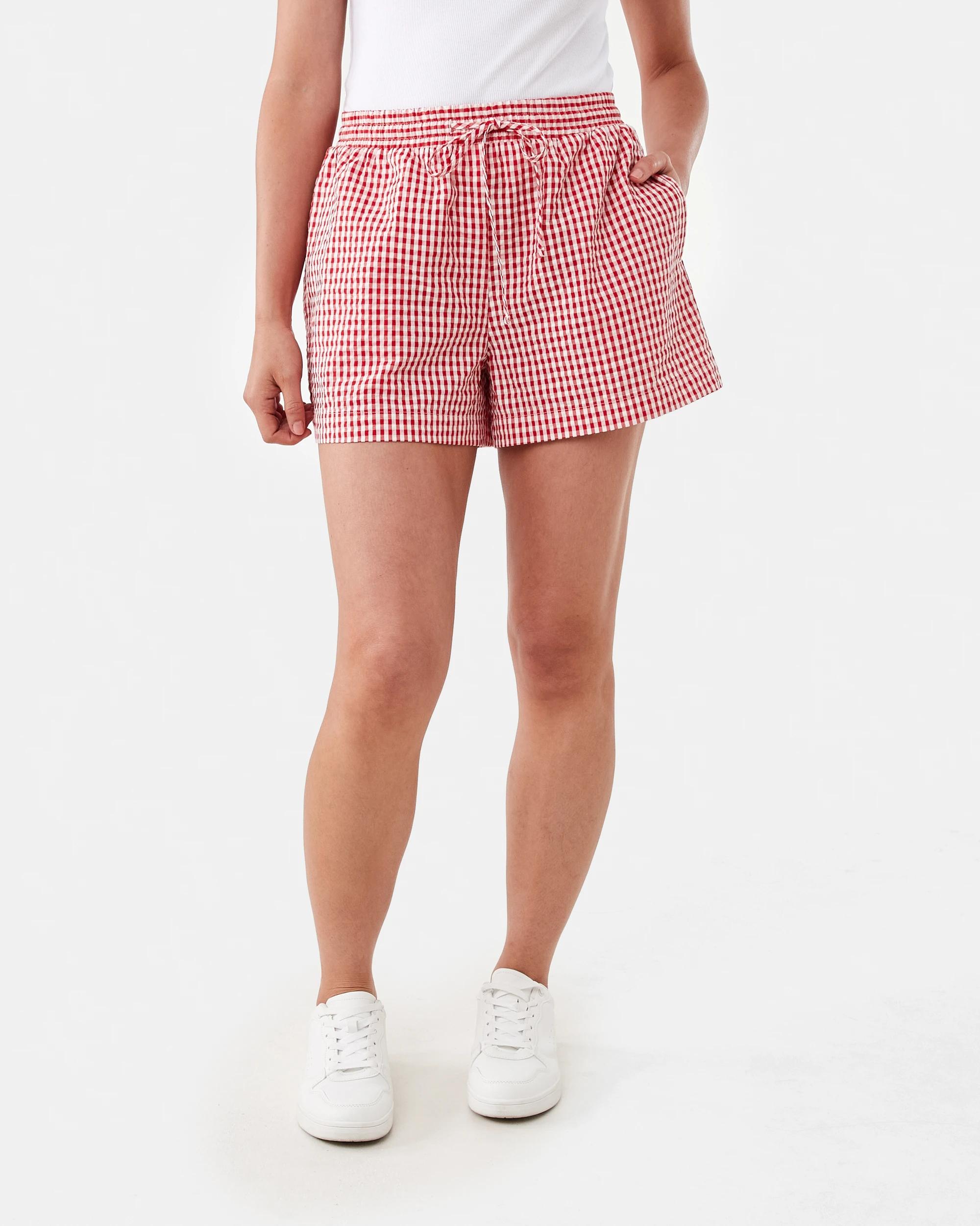 6 Gingham Boxer Shorts Red Ging, 6 of 6