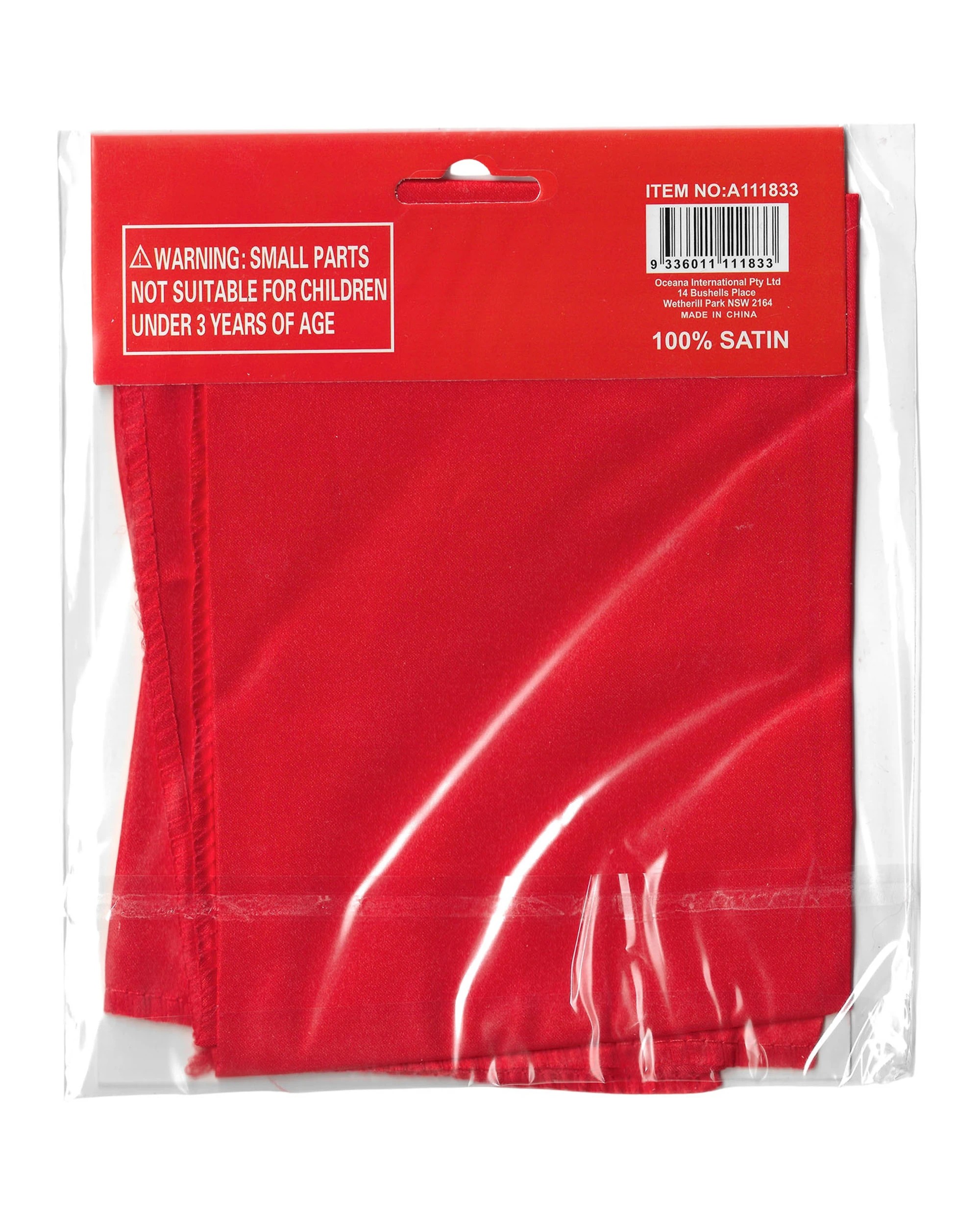 3 Oceana Satin Bandana - Red, 3 of 3