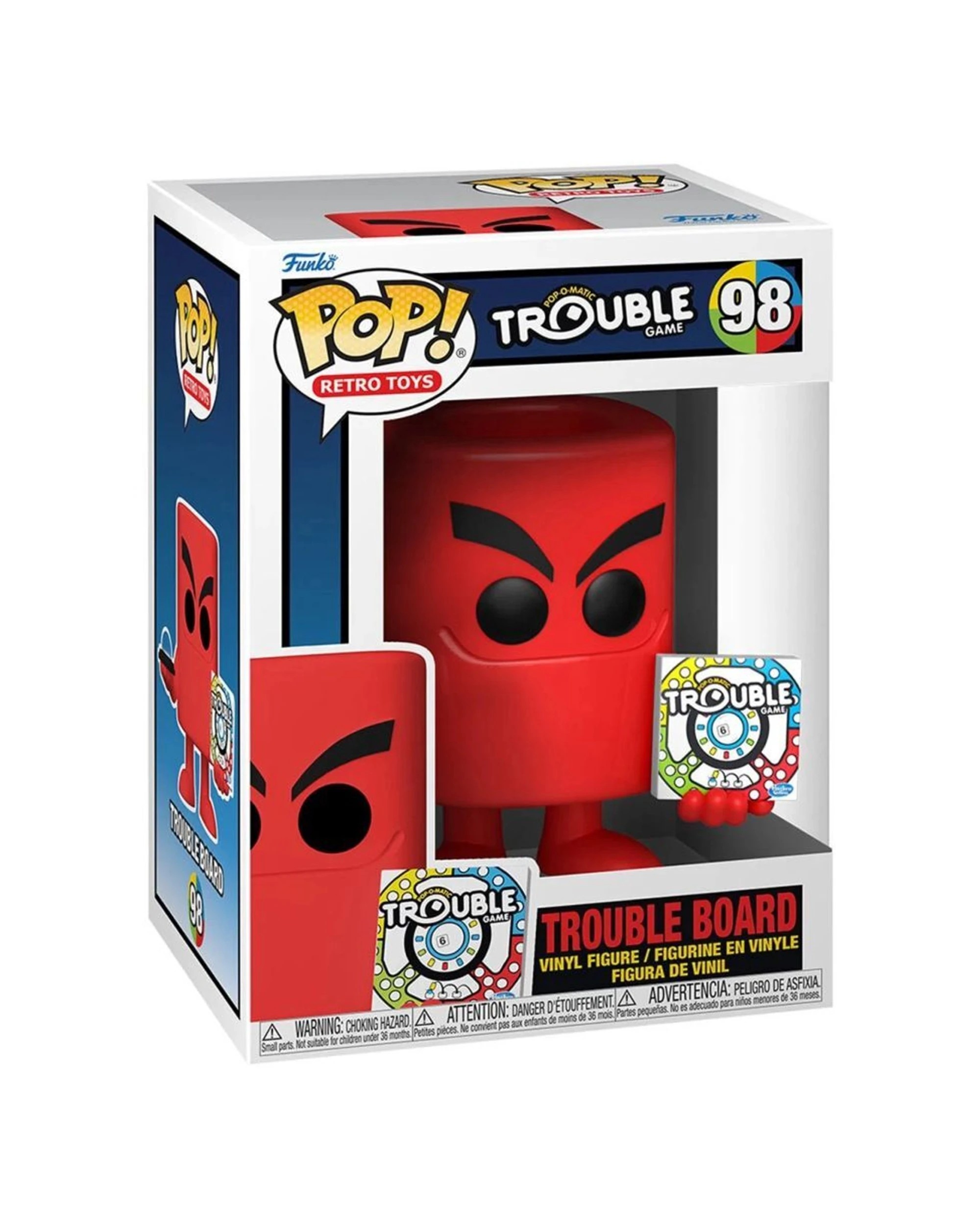 3 Pop Vinyl Figurine Trouble - Trouble Board Window Box 10cm Plastic Vinyl - Red, 3 of 3