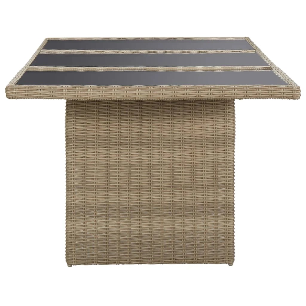 10 Vidaxl 9 Piece Garden Dining Set Poly Rattan - Brown, 10 of 10