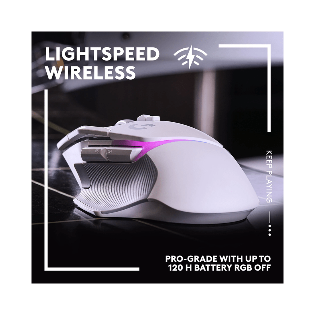 3 Logitech G502 X PLUS LIGHTSPEED Wireless RGB Gaming Mouse - White, 3 of 9