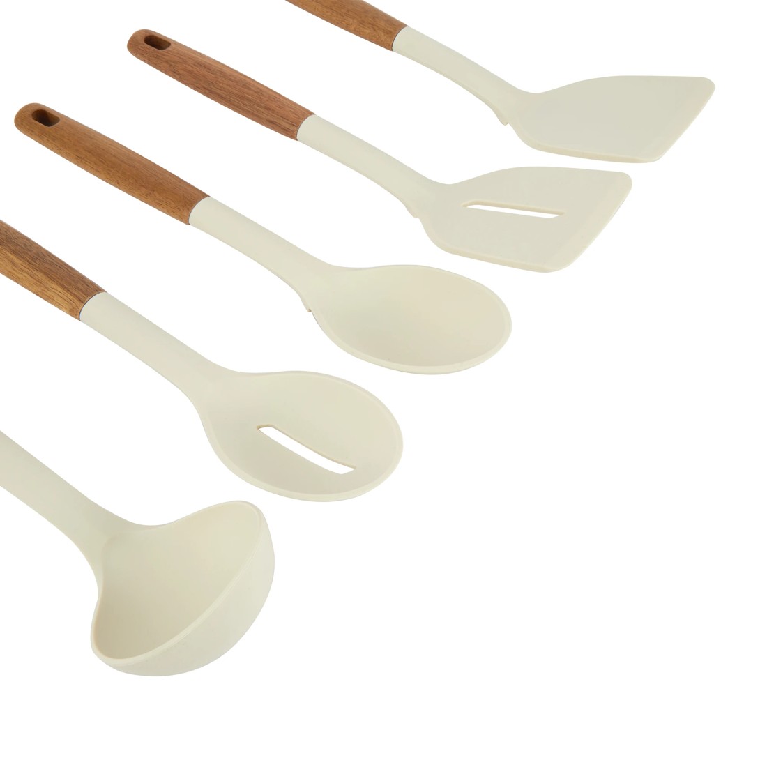 9 Set of 5 Silicone Utensils with Acacia Handles, 9 of 10