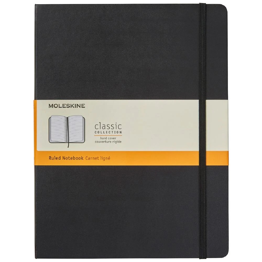 1 Moleskine Classic Hardcover XL 192pg Notebook Ruled Black, 1 of 4