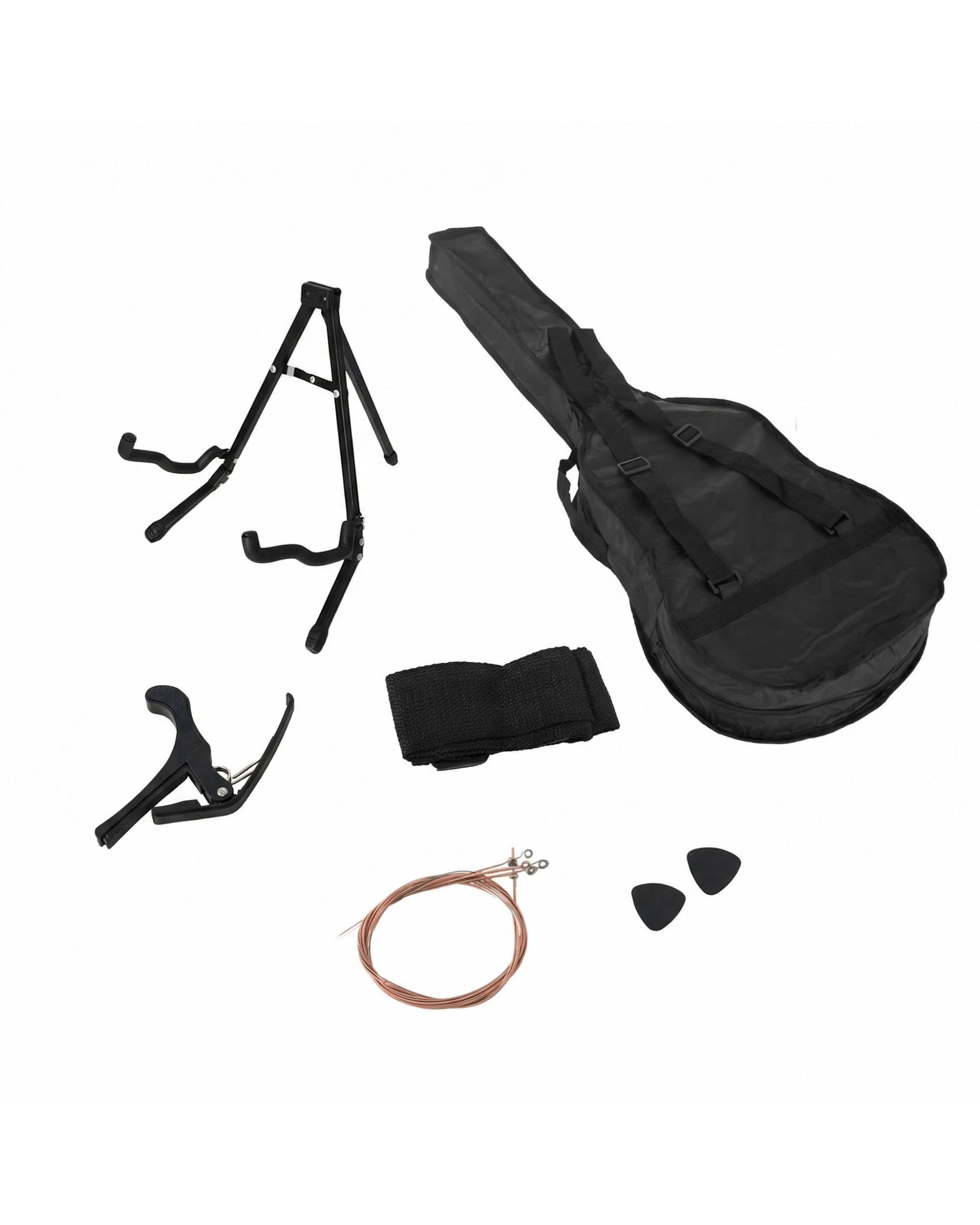 6 Karrera 38in Pro Cutaway Acoustic Guitar with Bag Strings, 6 of 7