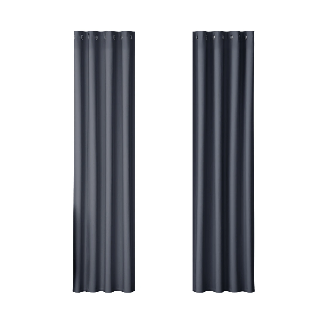 1 Artiss 2X Blockout Curtains Eyelet 140x230cm - Black, 1 of 6