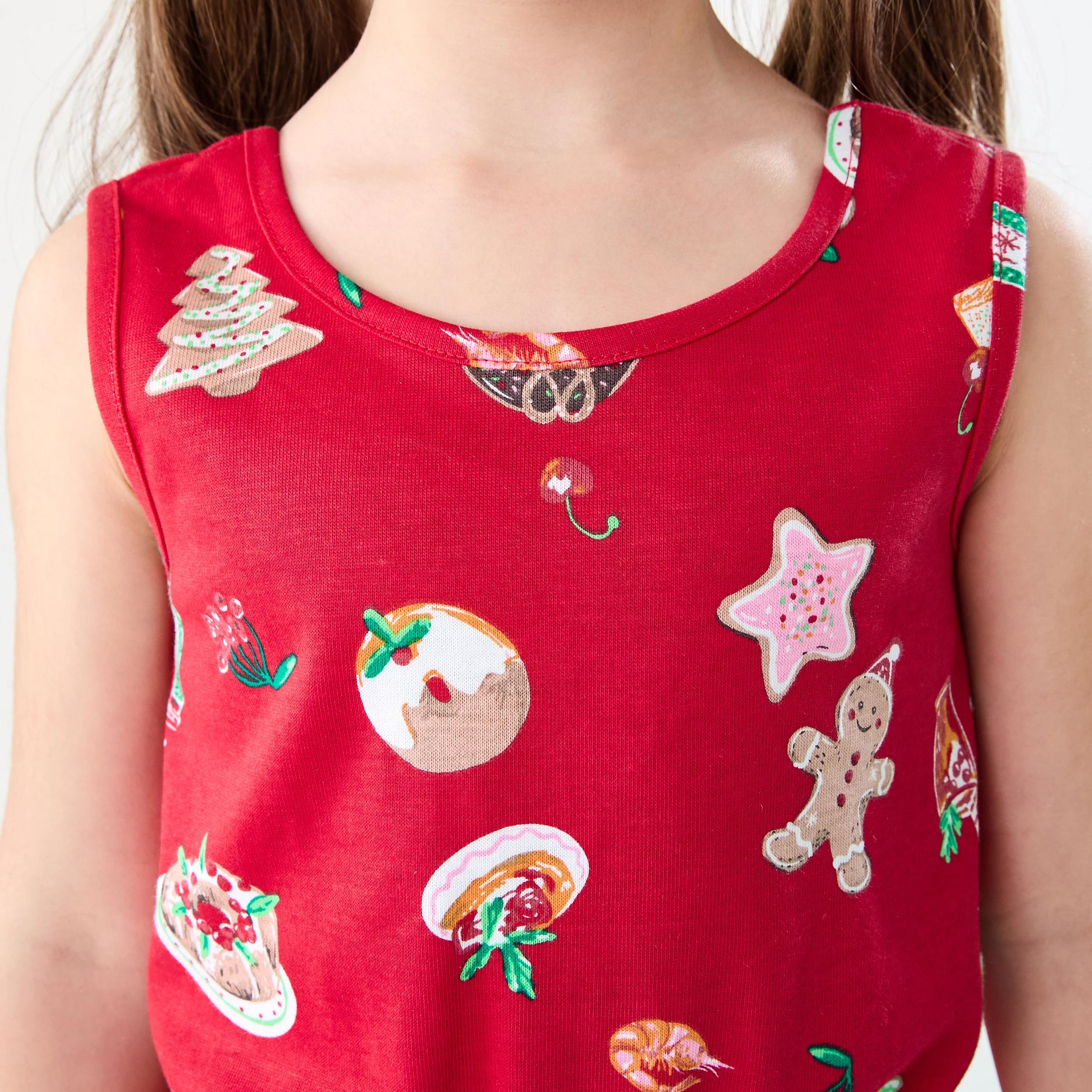 5 Christmas Print Family Matching Playsuit Red Food, 5 of 9