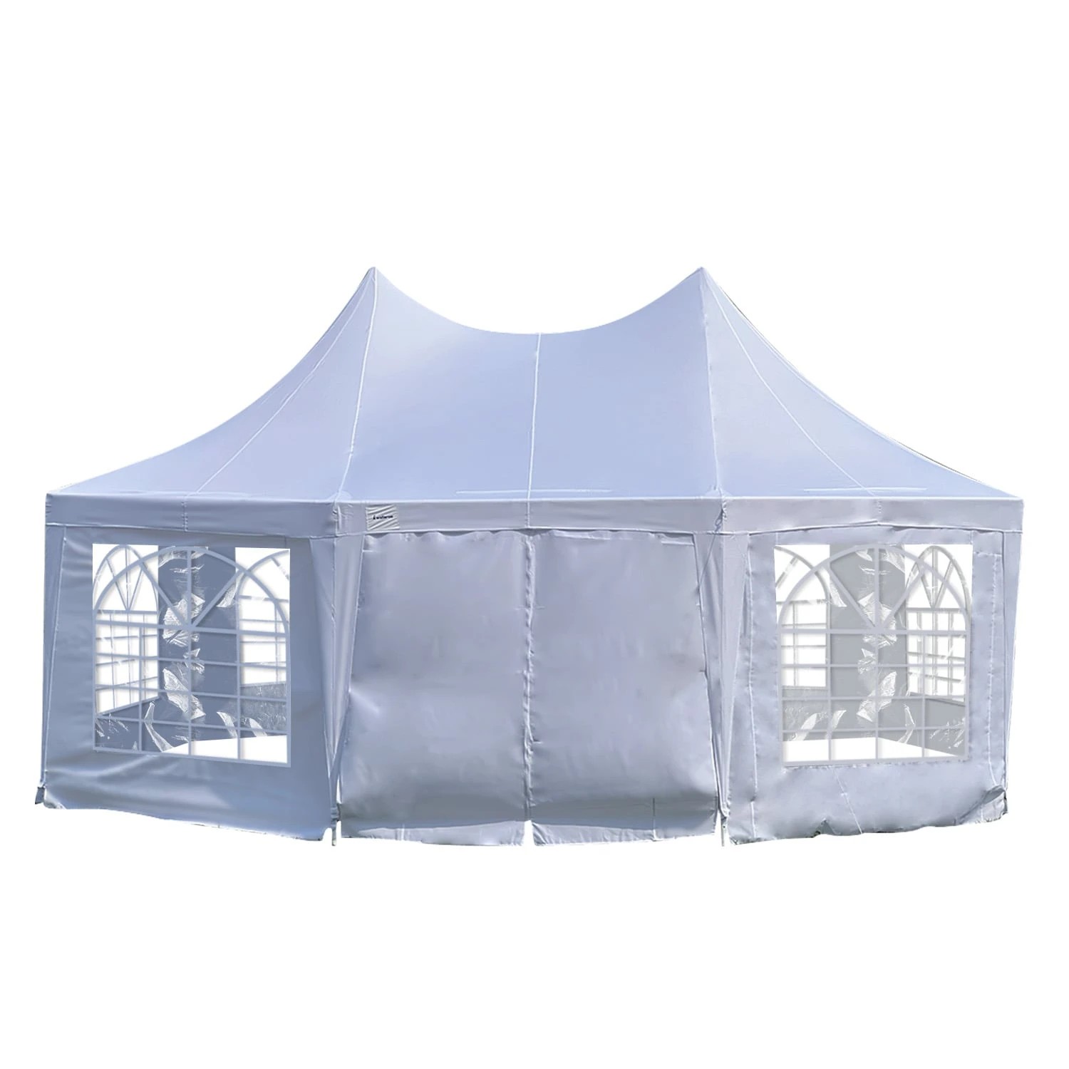 9 Wallaroo 6x4.5m Wedding Gazebo Marquee with Sidewalls - White, 9 of 10