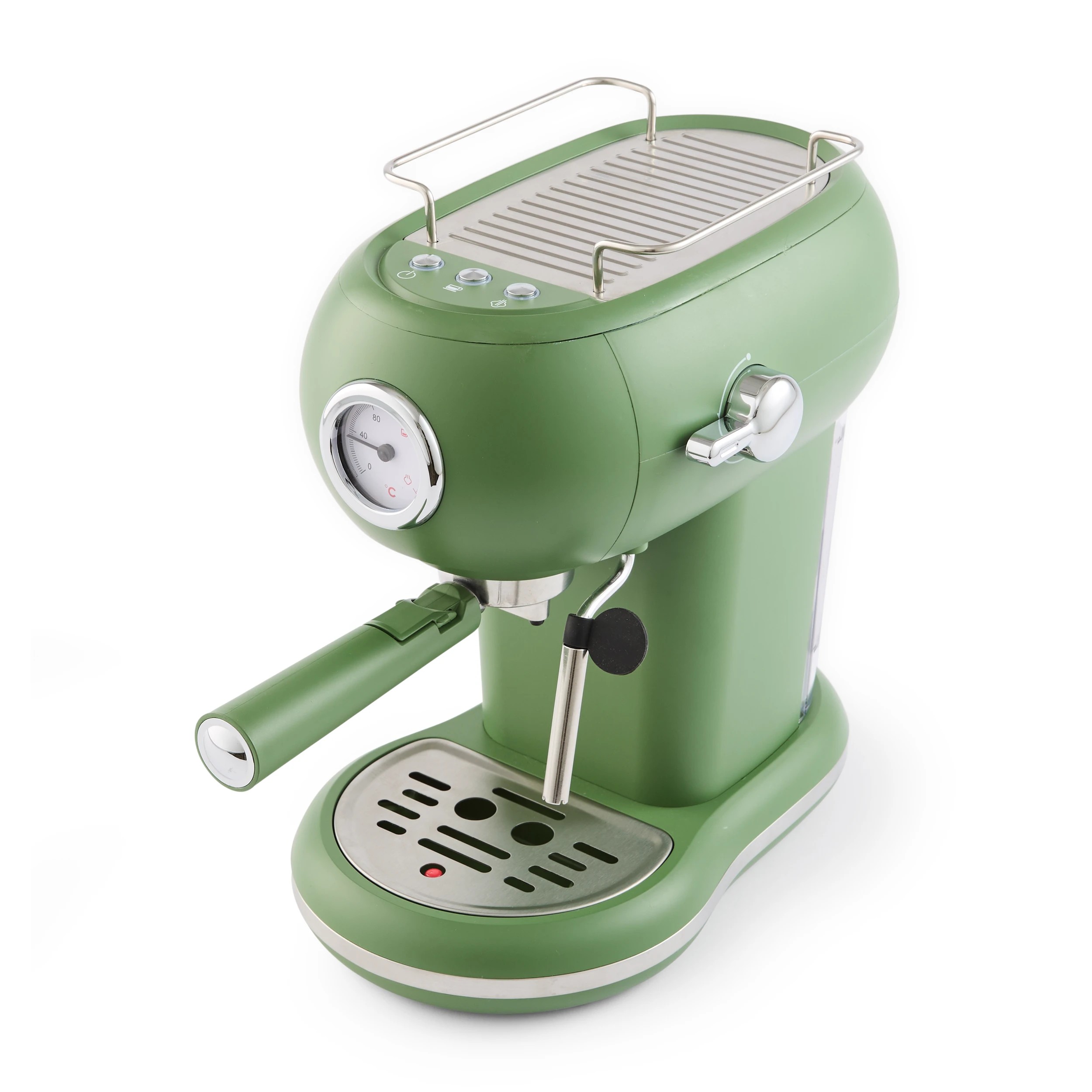 3 Retro Espresso Coffee Machine - Green, 3 of 8