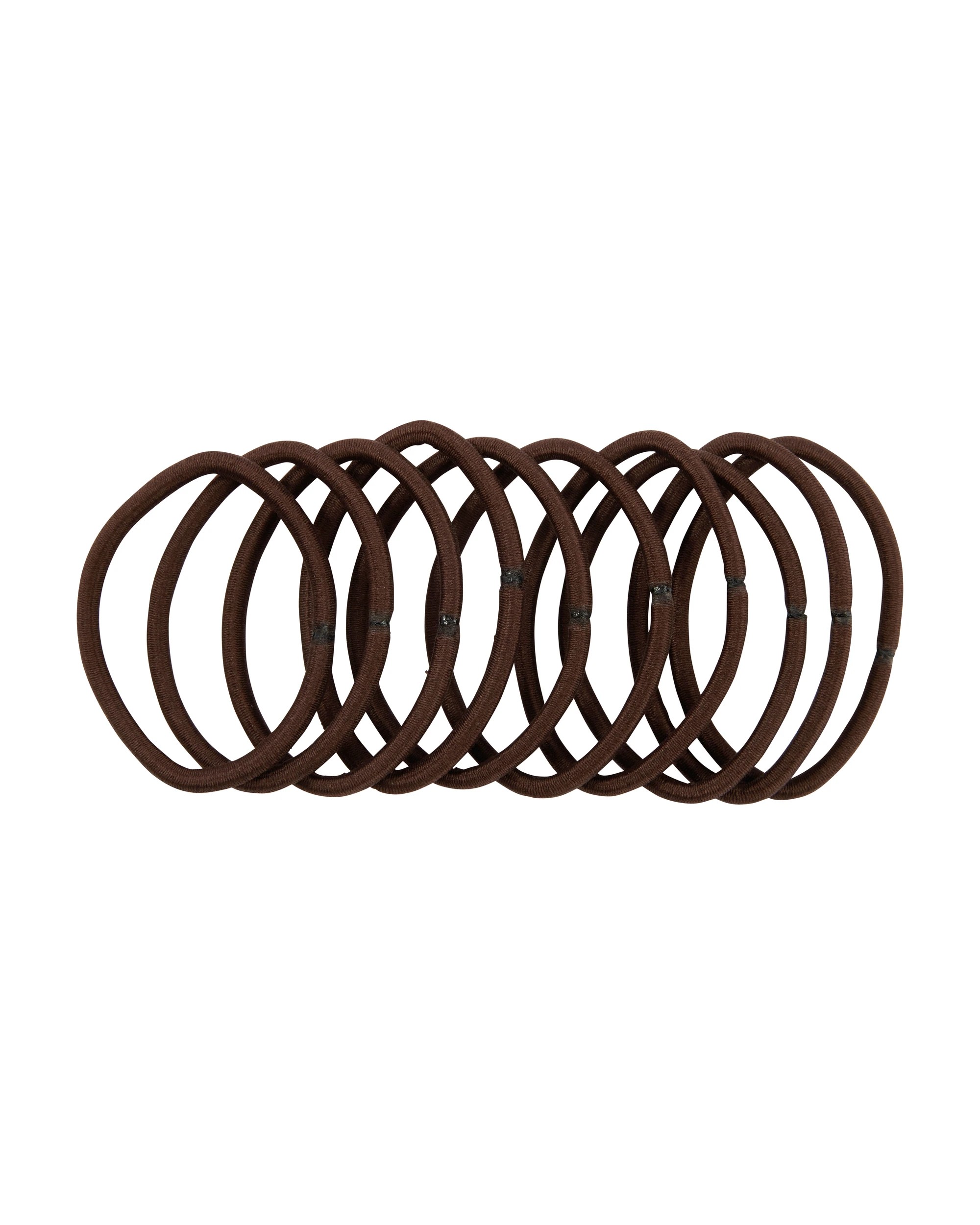 1 OXX Haircare 10 Piece Hair Elastics - Brown, 1 of 3