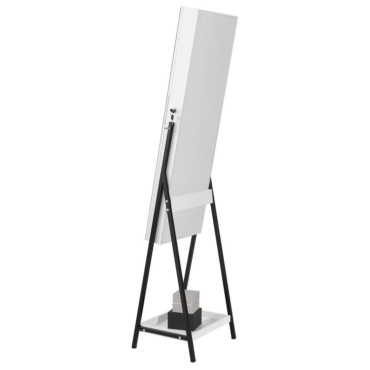 4 LUXSUITE LED Mirror Cabinet Jewellery Storage Shelf Organiser Lockable, 4 of 4