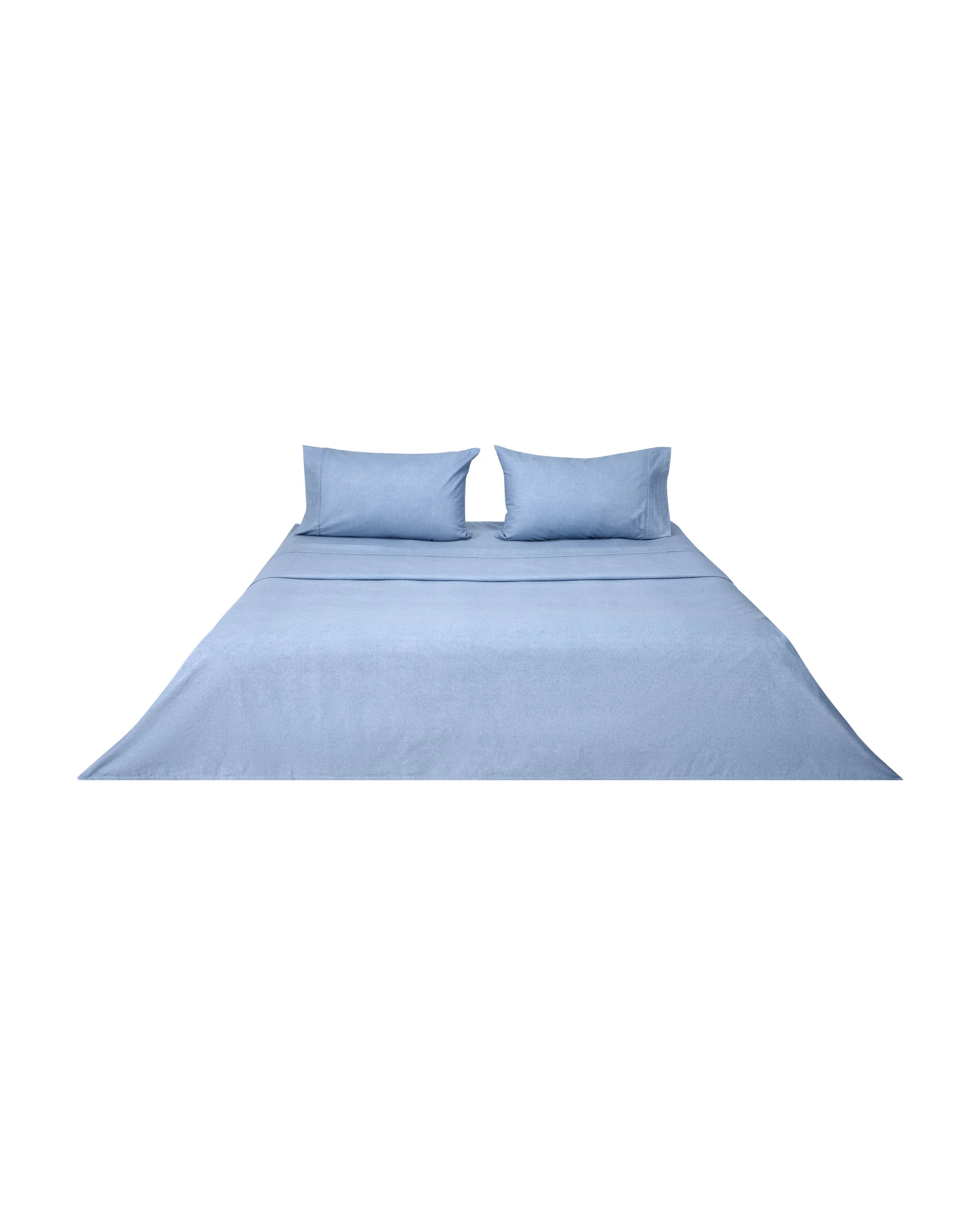 6 Marle Cotton Flannelette Sheet Set - King Bed, Blue, 6 of 7