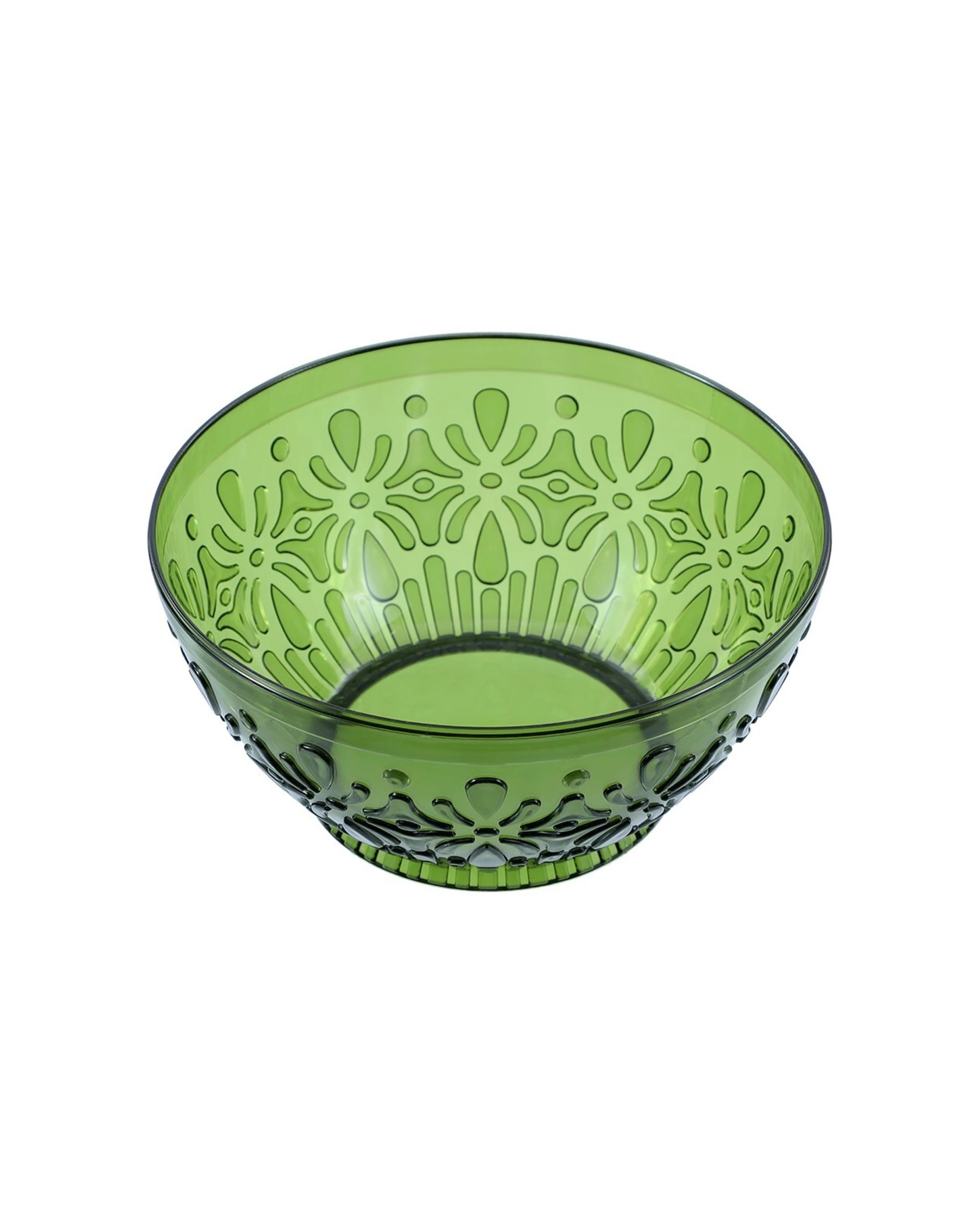 6 Lemon & Lime 8PK Floral Deco 24cm Serving Plastic Bowl Durable Indoor - Multi, 6 of 7