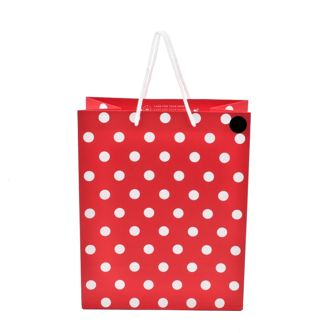 2 Hallmark Medium Red Polka Dots Gift Bag, 2 of 3