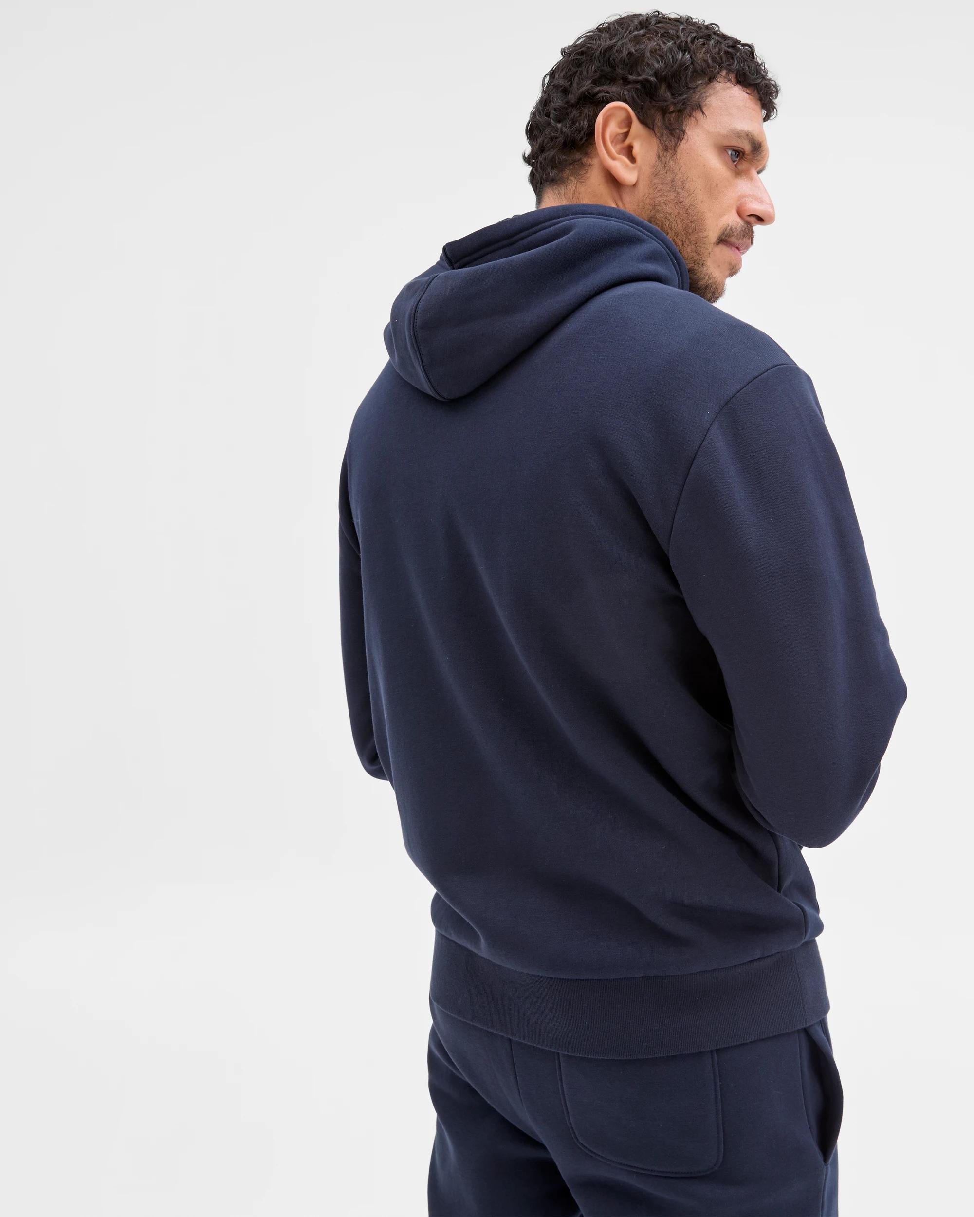 7 Target Man Australian Cotton Blend Zip Thru Hoodie NAVY, 7 of 8