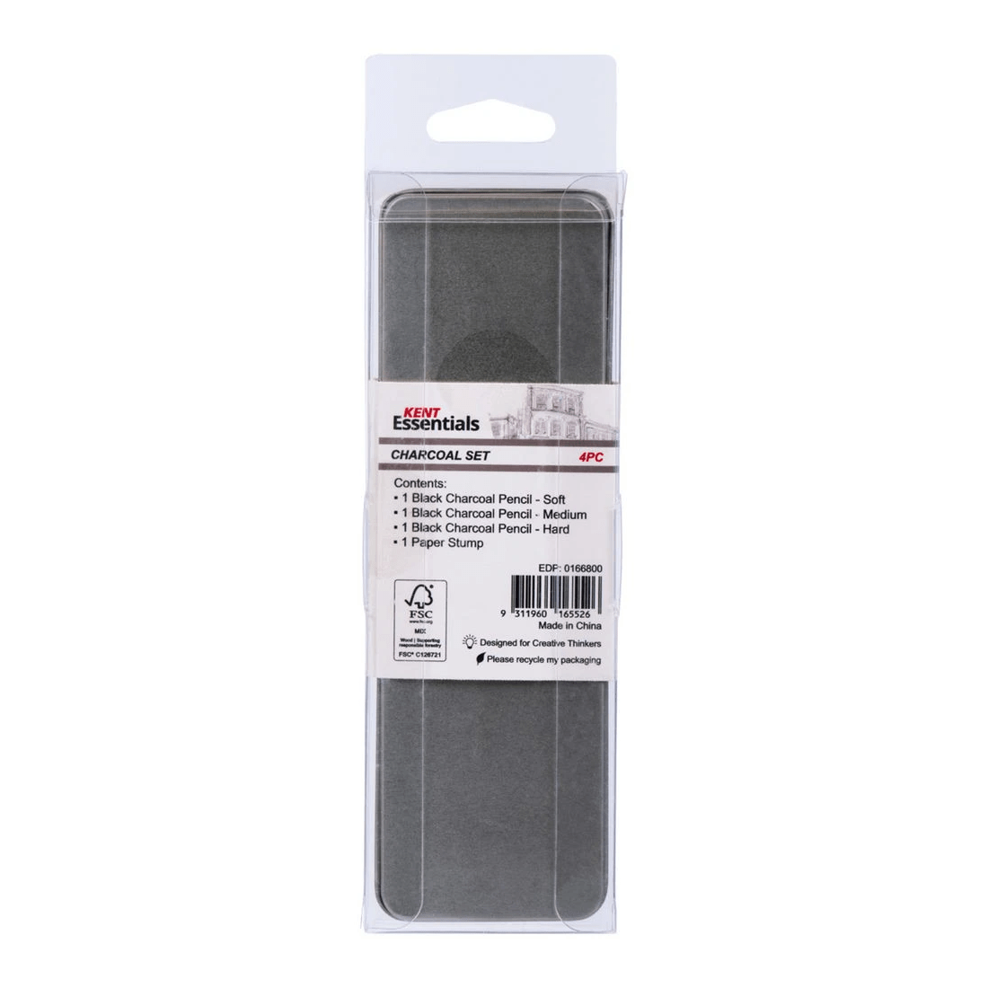 4 Kent Essentials Charcoal Sketching Set 4 Piece, 4 of 4