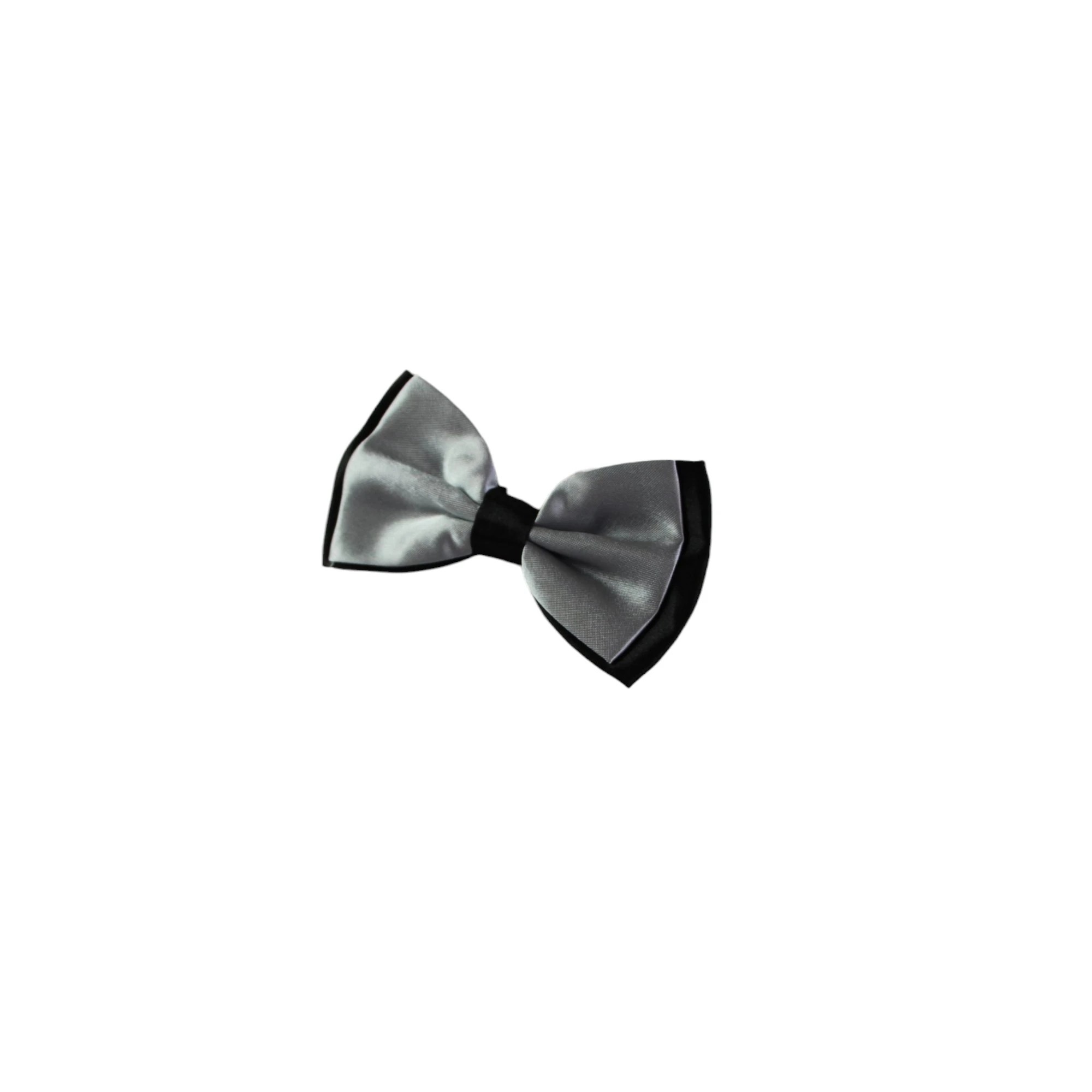 4 Zasel Mens Silver Two Tone Layered Bow Tie - Multi, 4 of 4