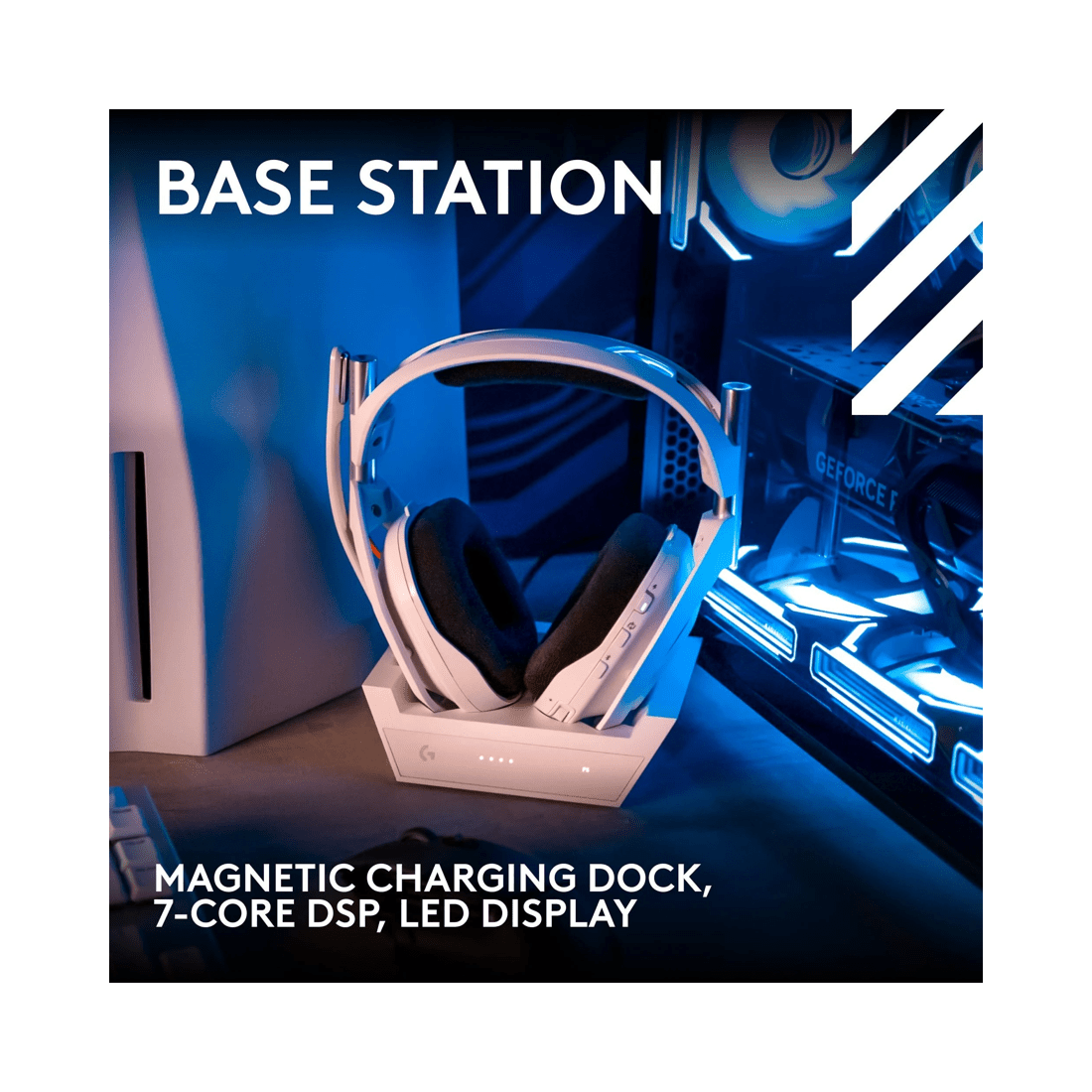 10 Logitech G Astro A50 LIGHTSPEED Wireless Gaming Headset + Base Station - White, 10 of 10