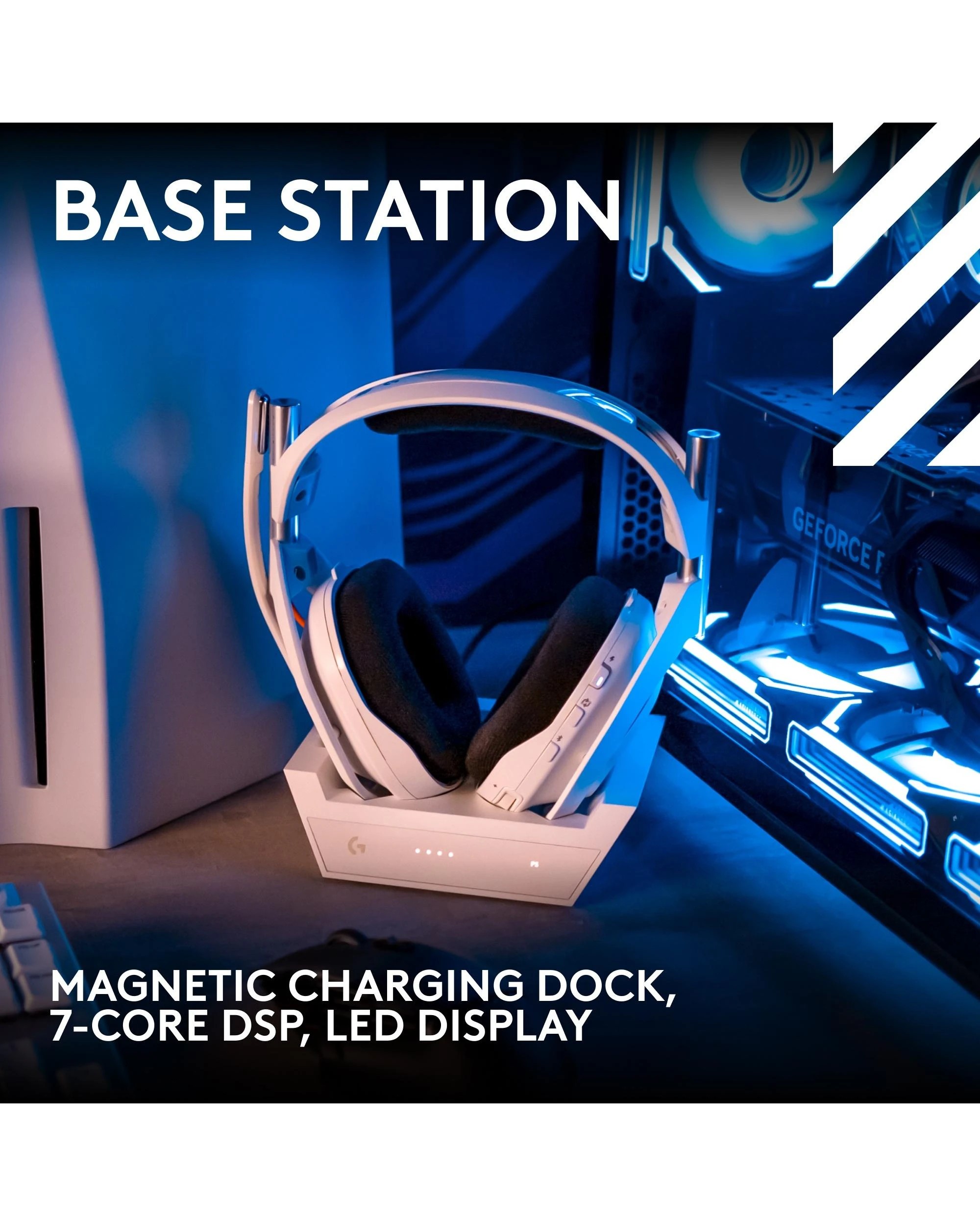 10 Logitech G Astro A50 LIGHTSPEED Wireless Gaming Headset + Base Station - White, 10 of 10