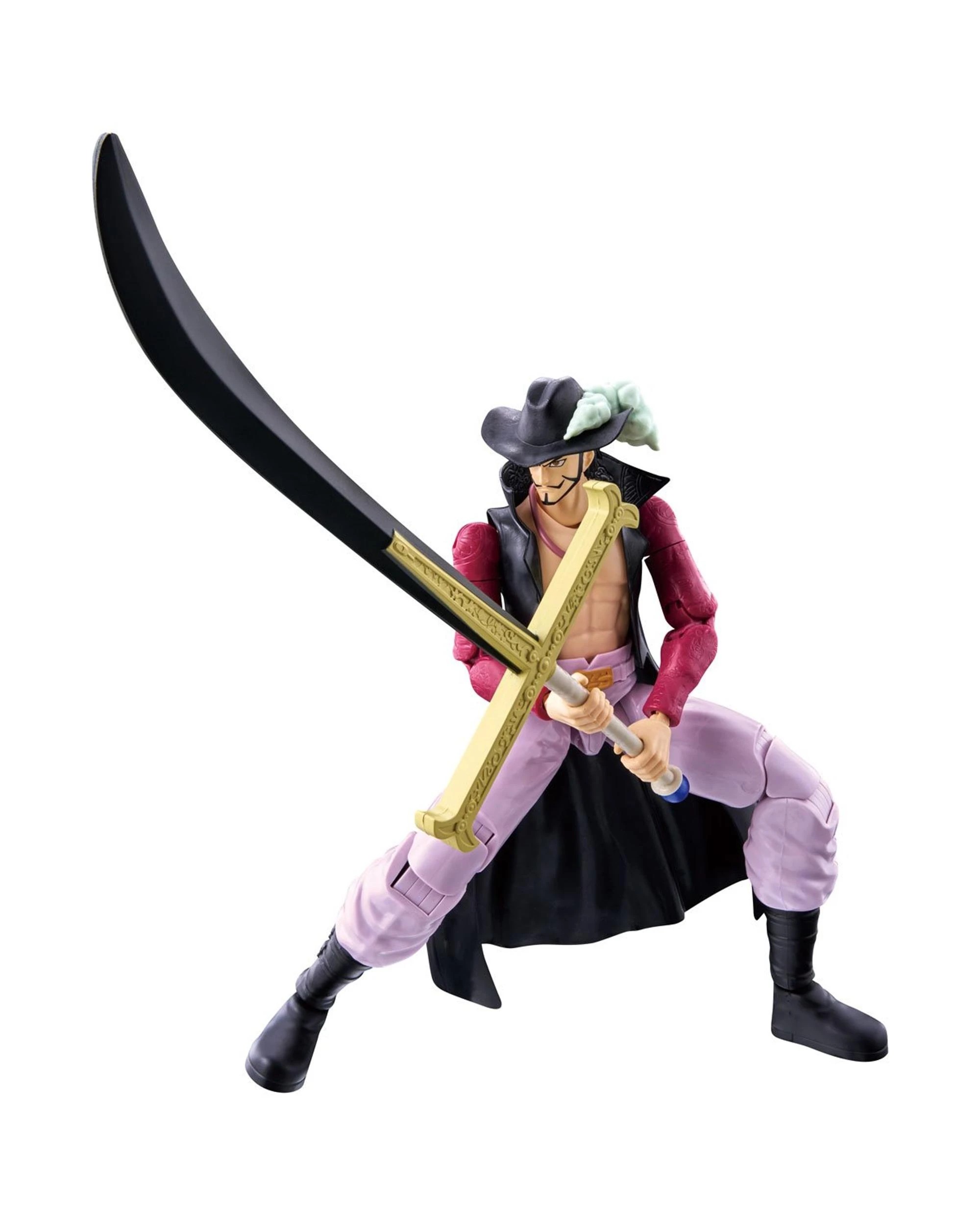 2 Bandai Anime Heroes One Piece Dracule Mihawk Figure, 2 of 10