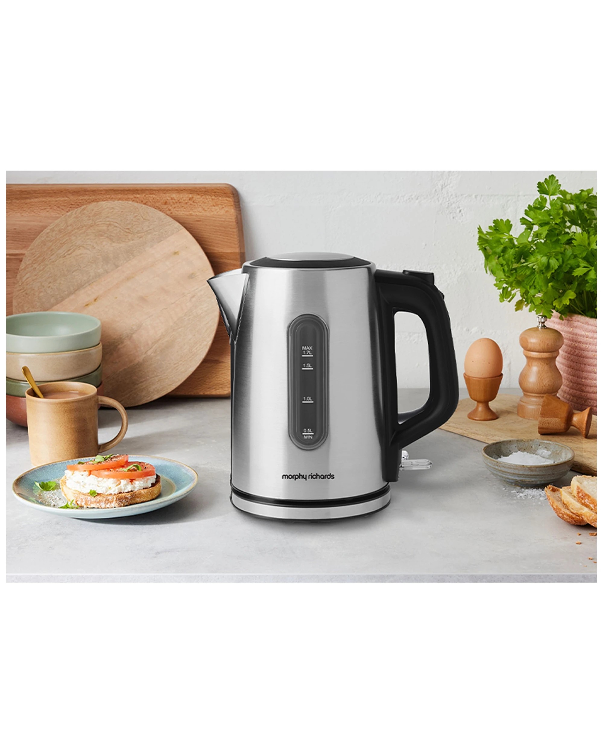 4 Morphy Richards Electric Modern Equip 1.7l Jug Kettle 360 Degree Base 2200w
 - Silver, 4 of 5