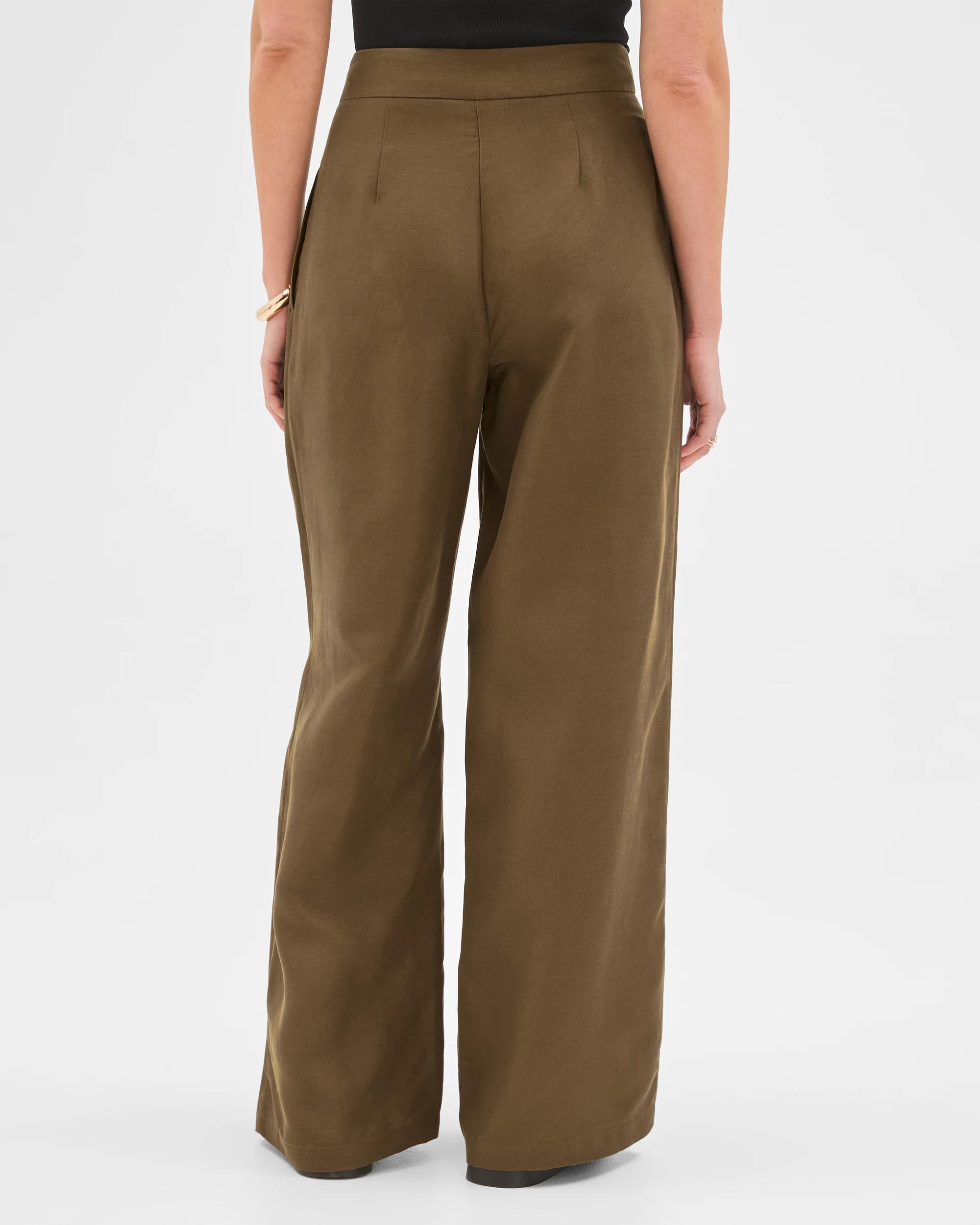 7 Preview Harper Tailored Ultra Wide Leg Pants KHAKI OLIVE, 7 of 7