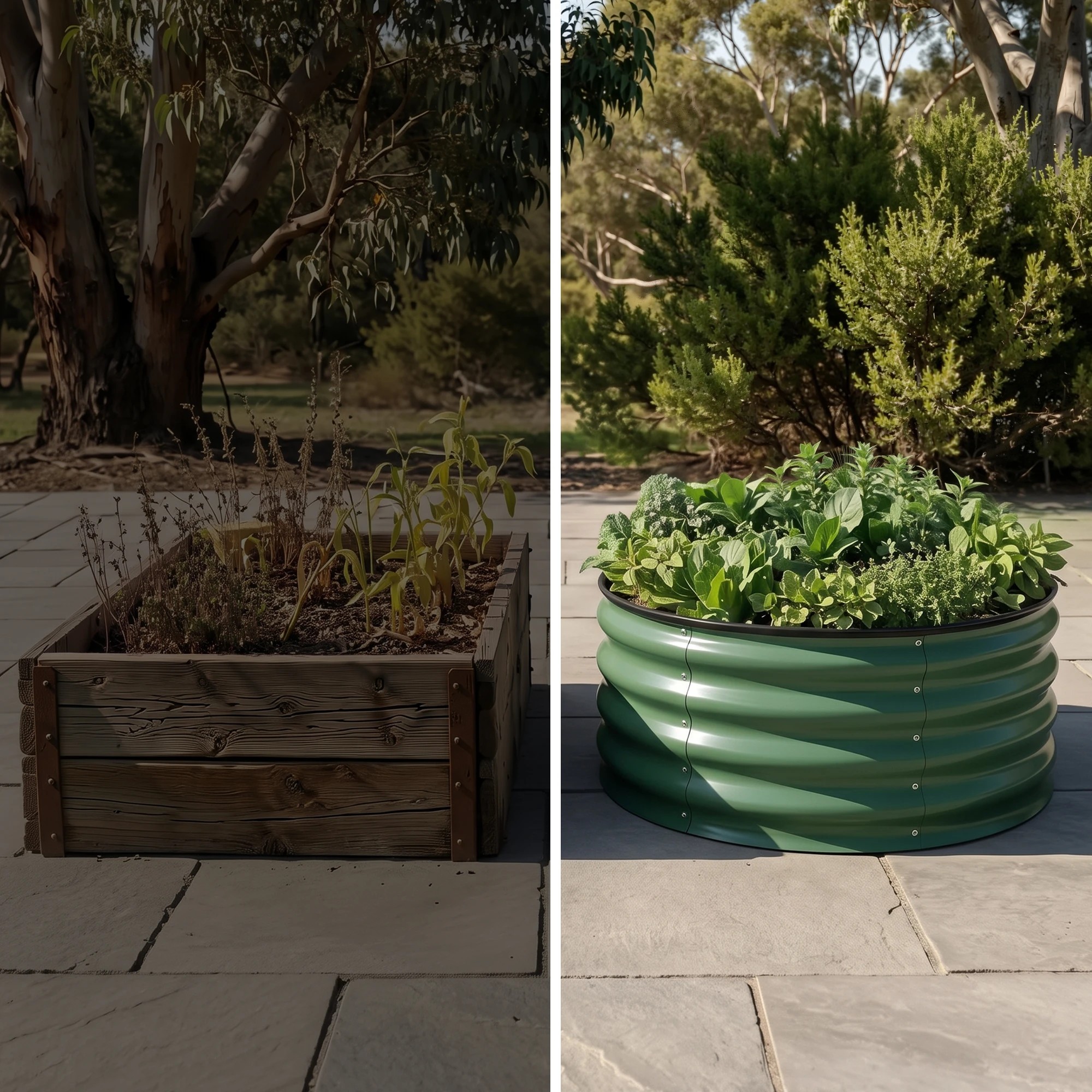 7 Green Fingers Fingers Round Raised Garden Bed 2 Pack Galvanised Planter Box Rust Resistant - Green, 7 of 10