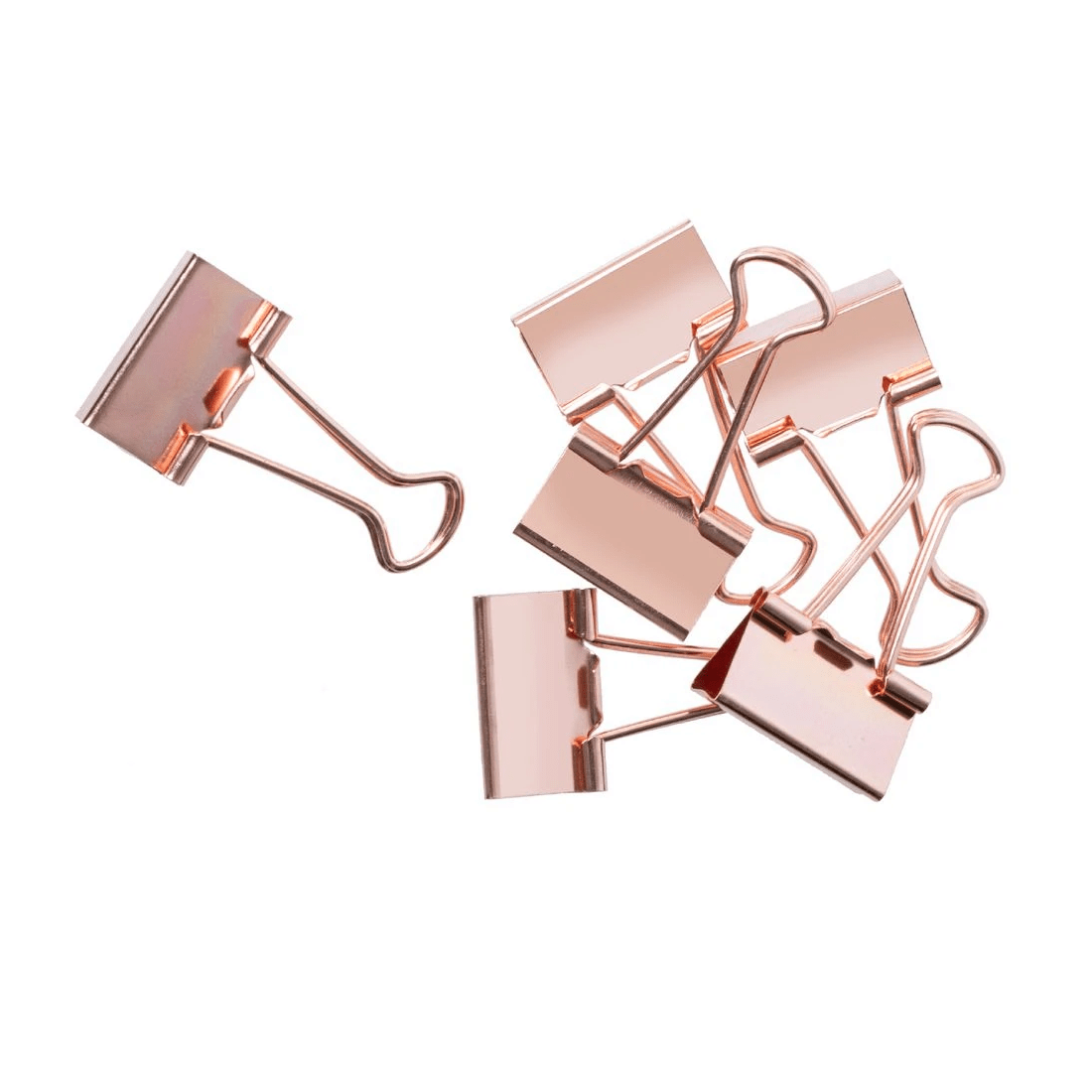 3 J.Burrows 25mm Foldback Clips 6 Pack Rose Gold, 3 of 3