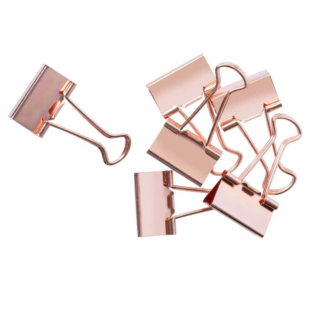 3 J.Burrows 25mm Foldback Clips 6 Pack Rose Gold, 3 of 3