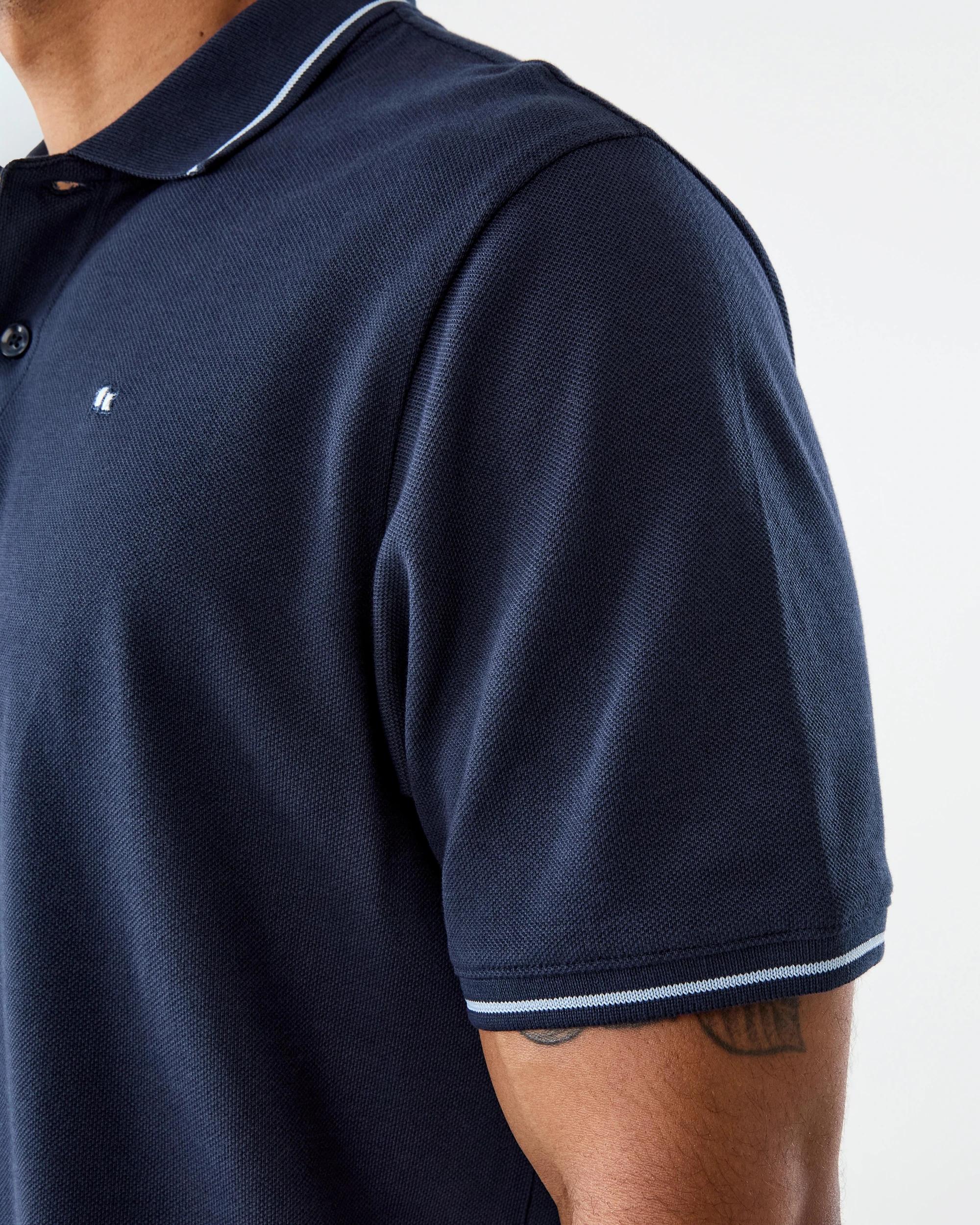 6 Pique Polo Shirt Sky Cptn, 6 of 8