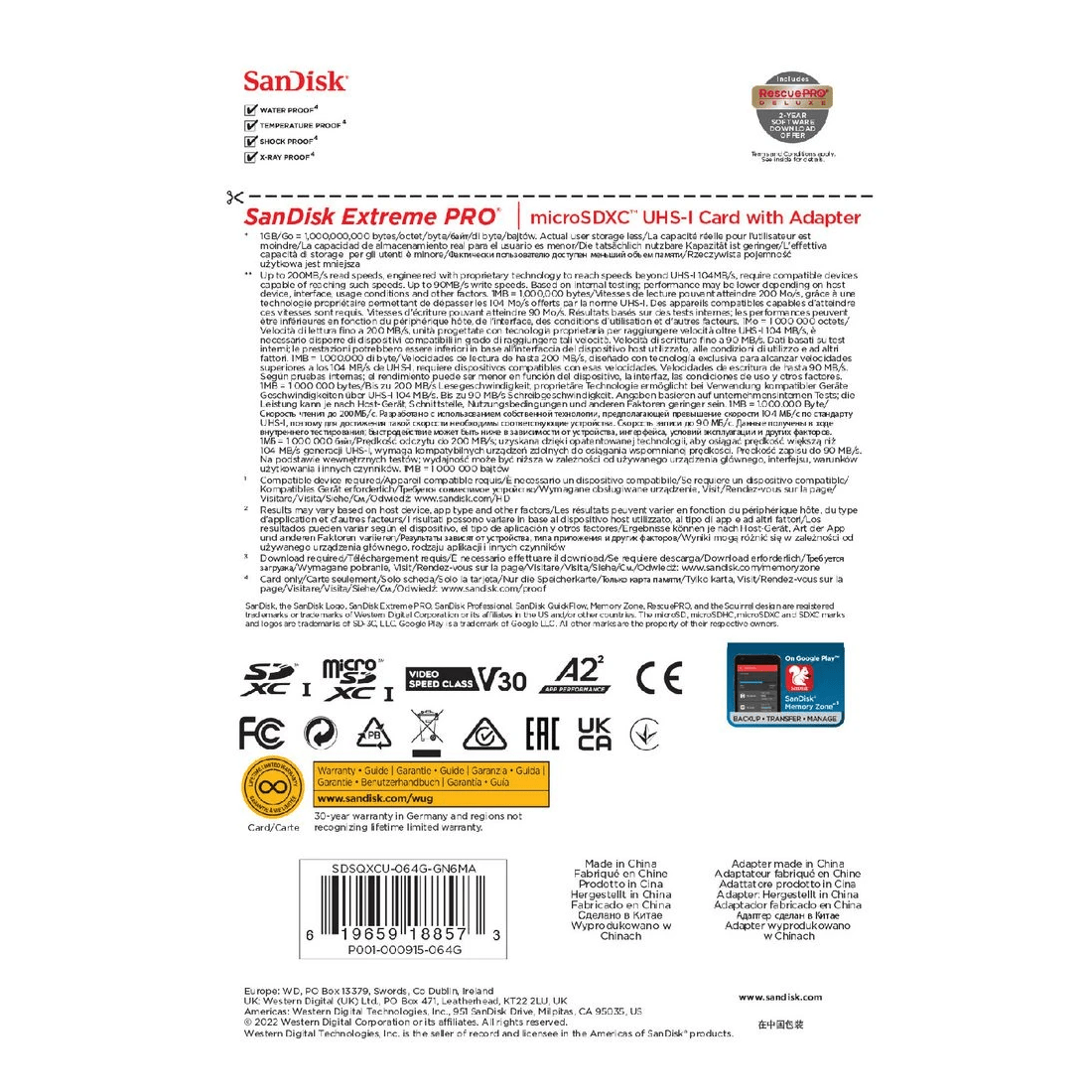 4 SanDisk 64GB Extreme Pro microSDXC Memory Card, 4 of 4