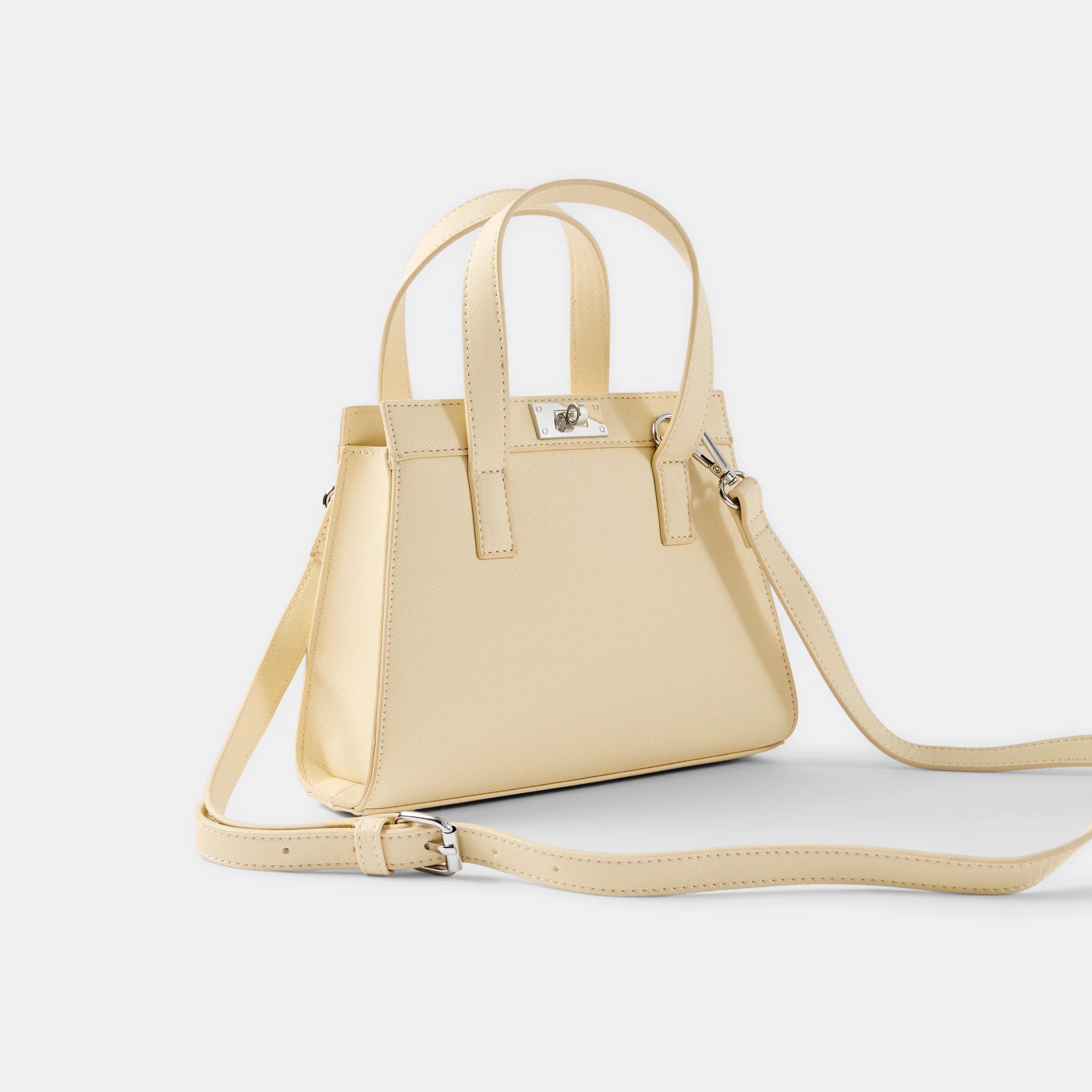 4 Top Handle Crossbody Bag Lem Cream, 4 of 8