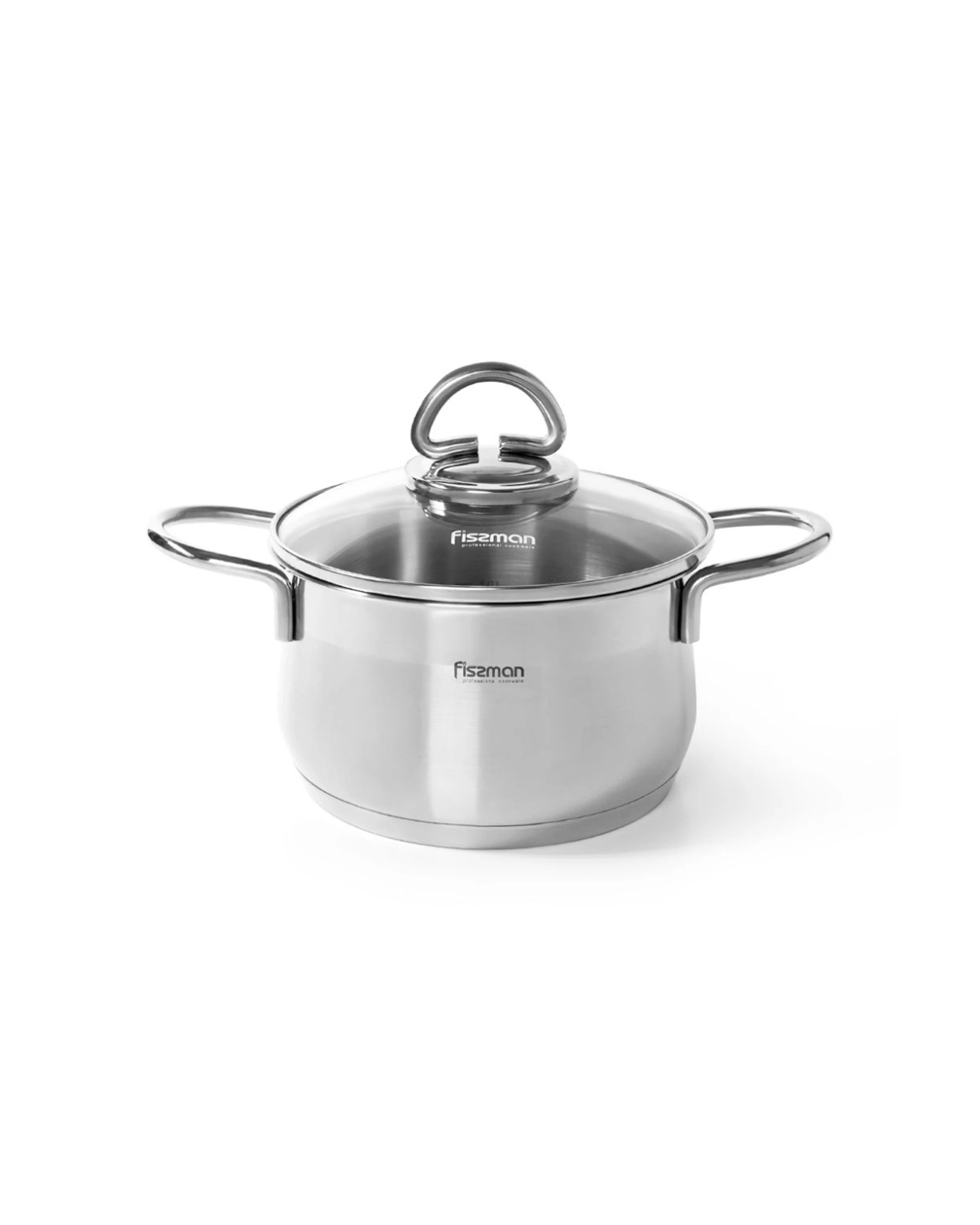 1 Fissman Stockpot Monica Series Stainless Steel With Glass Lid 1.9L - Silver, 1 of 1