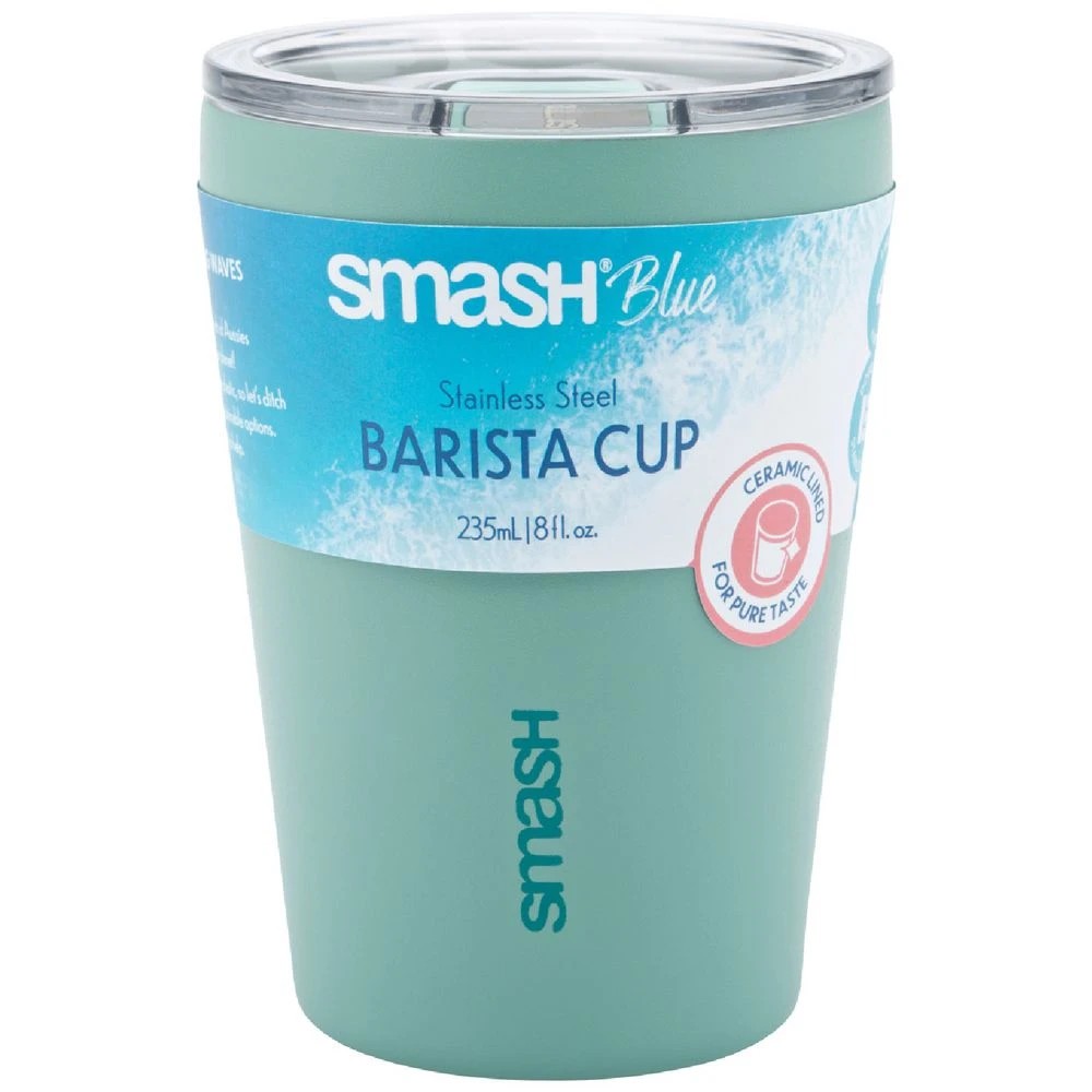 1 Smash Blue Ceramic Lined Barista Cup 230mL Blue, 1 of 2