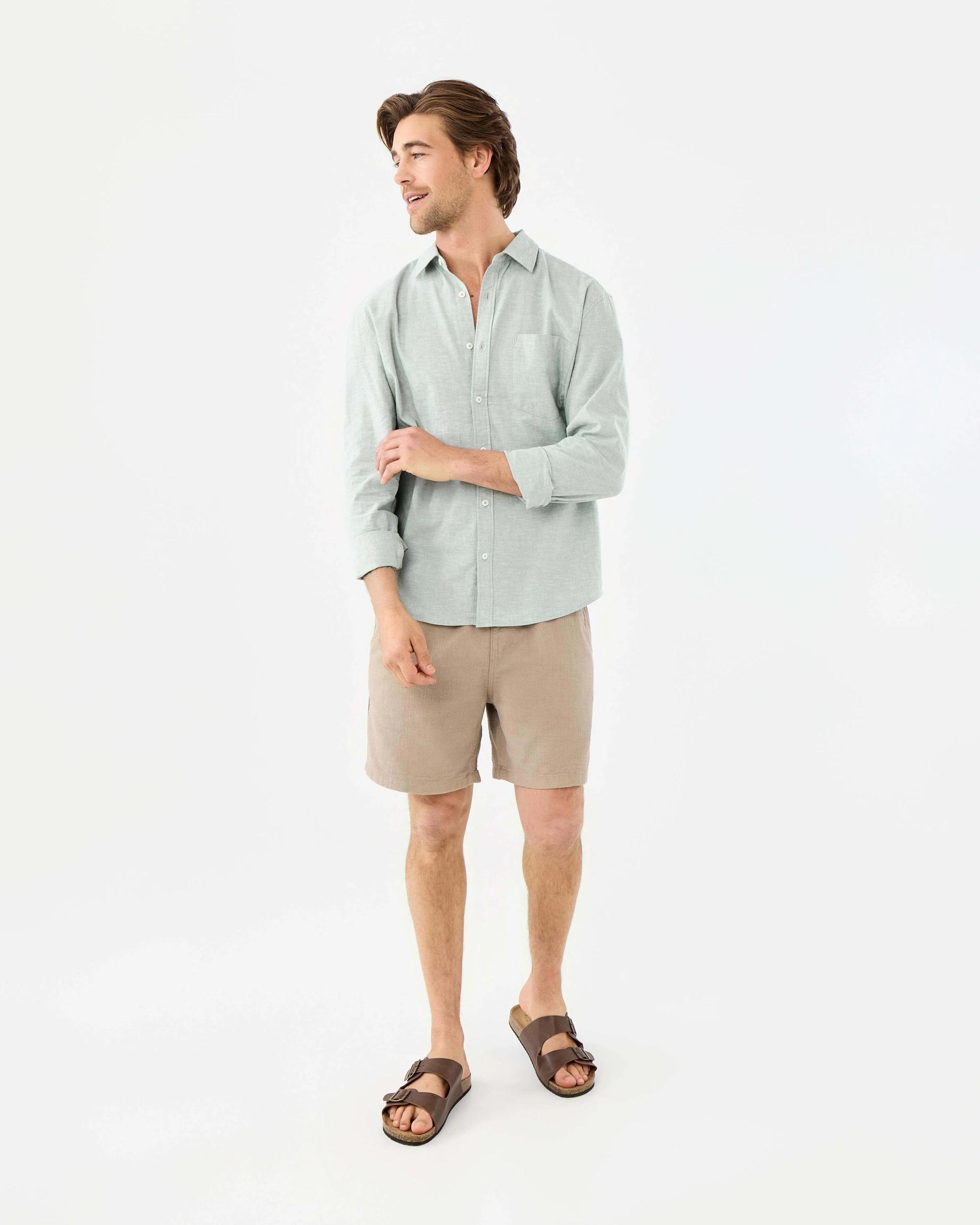 2 Cotton Slub Volley Shorts Bge Cashew, 2 of 7
