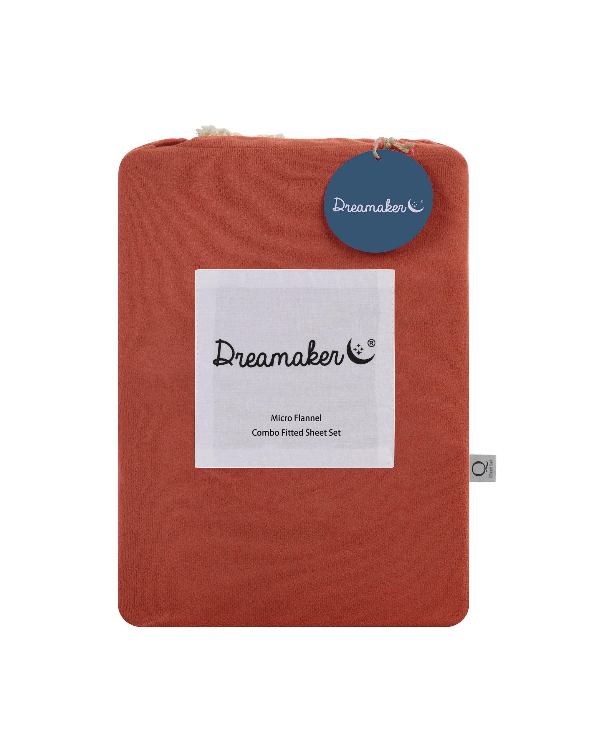 7 Dreamaker Micro Flannel Combo Fitted Sheet Set - Single Bed - Sienna, 7 of 7