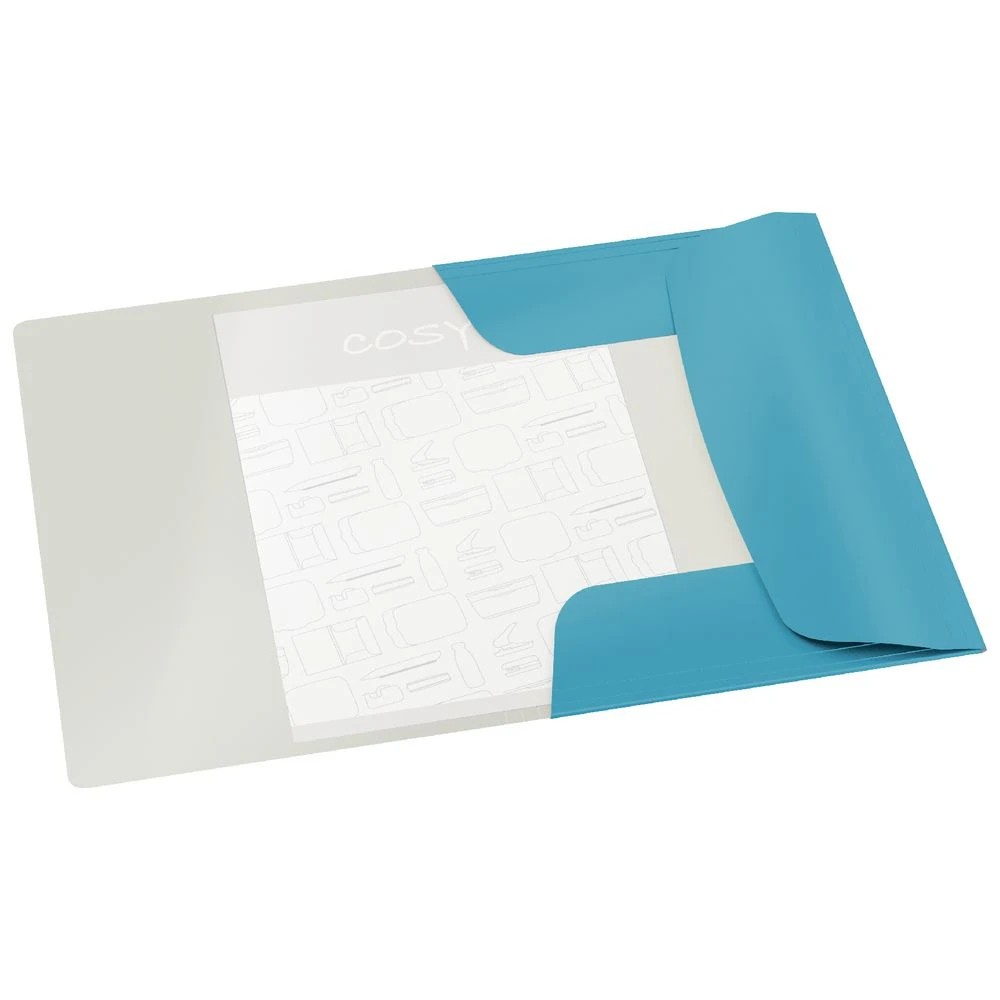 2 Leitz Cosy A4 3-Flap Folder Blue, 2 of 3