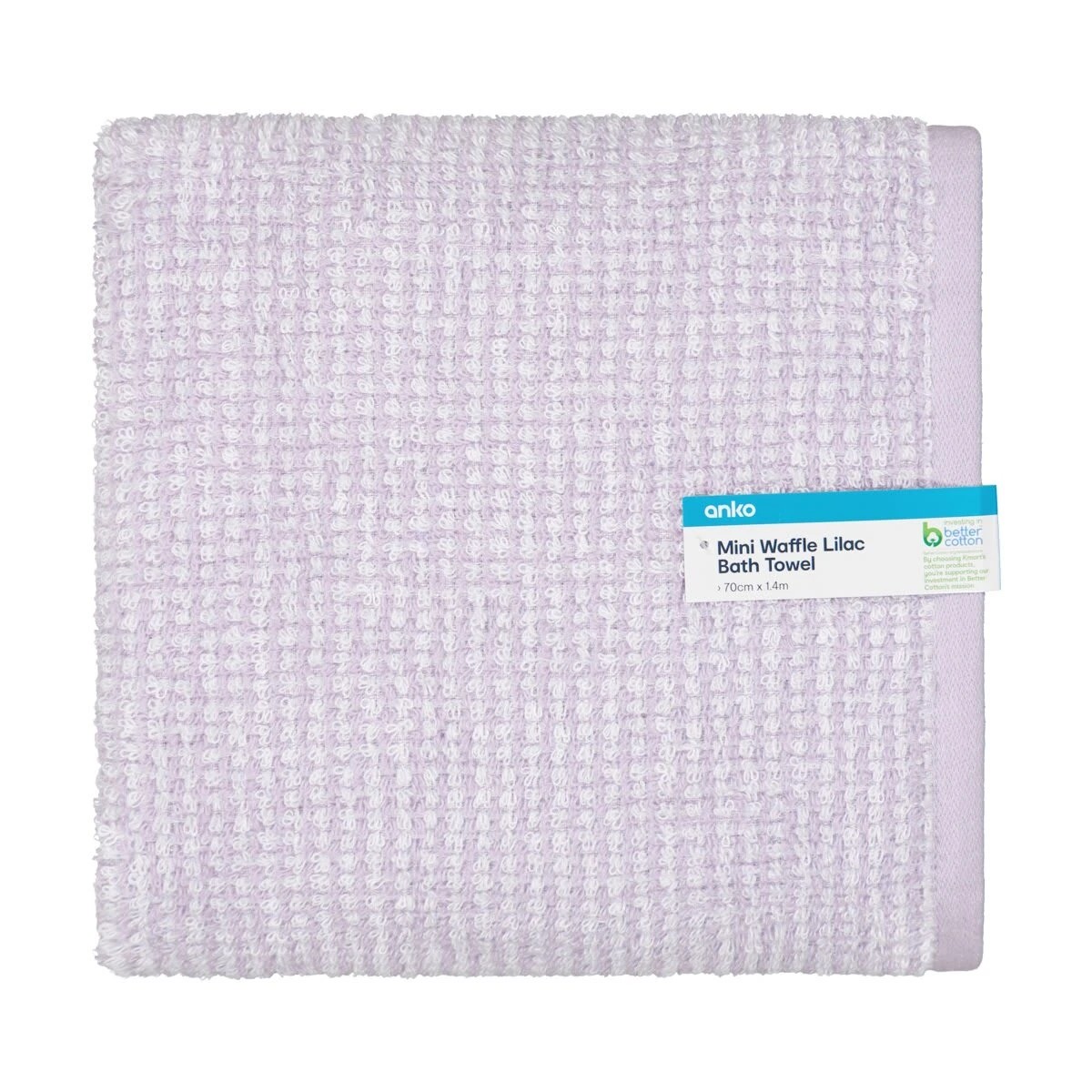 5 Mini Waffle Cotton Bath Towel - Lilac, 5 of 6