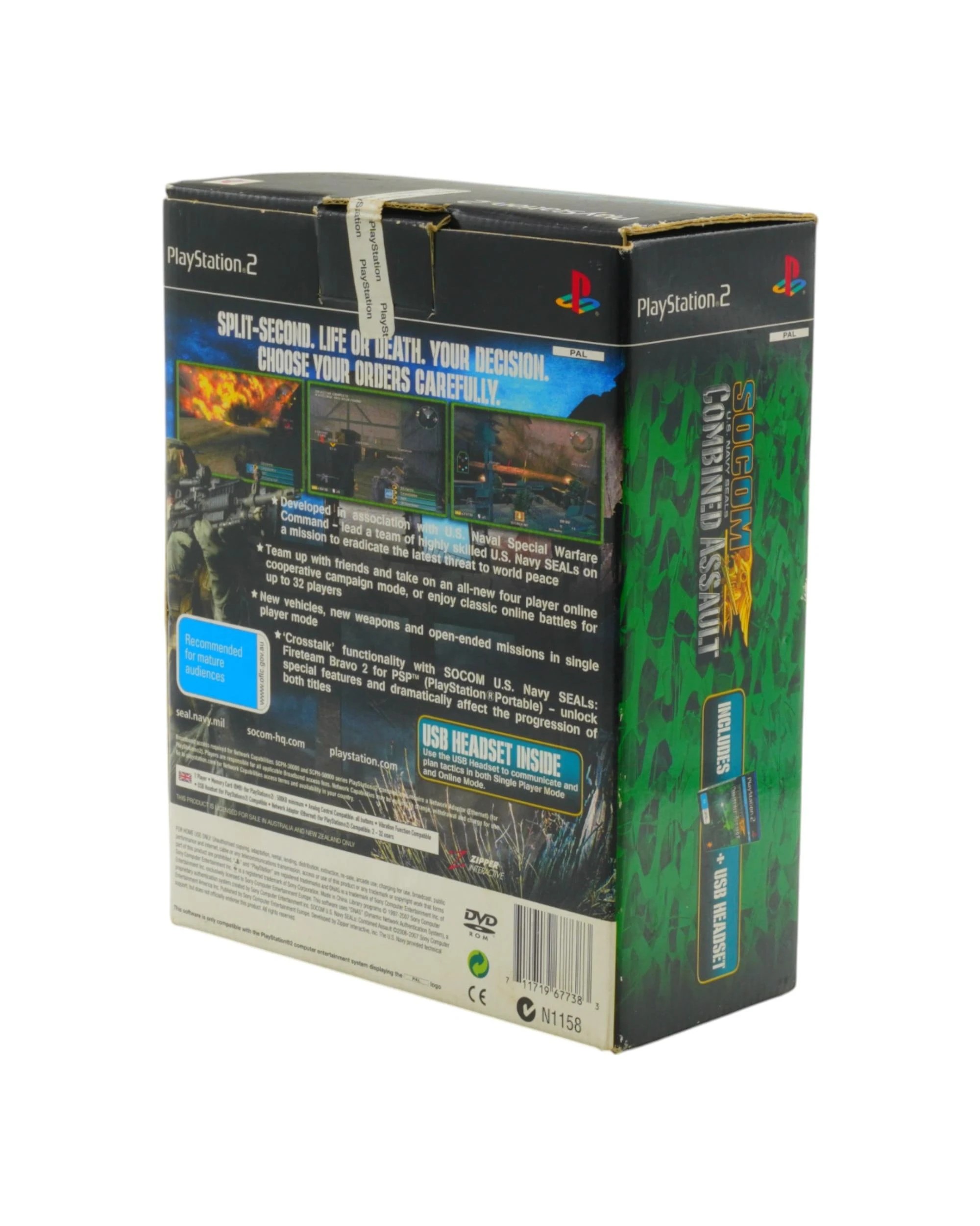 7 Socom US Navy Seals Combined Assault Big Box - PS2 - New, 7 of 8