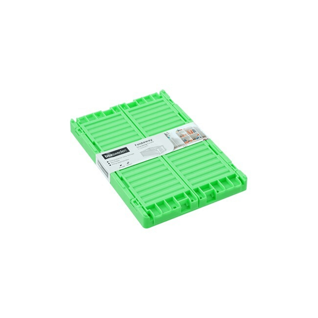 6 Boxsweden 21x14cm Foldaway Crate Storage - Assorted - Collapsible - Stackable
 - multi, 6 of 8