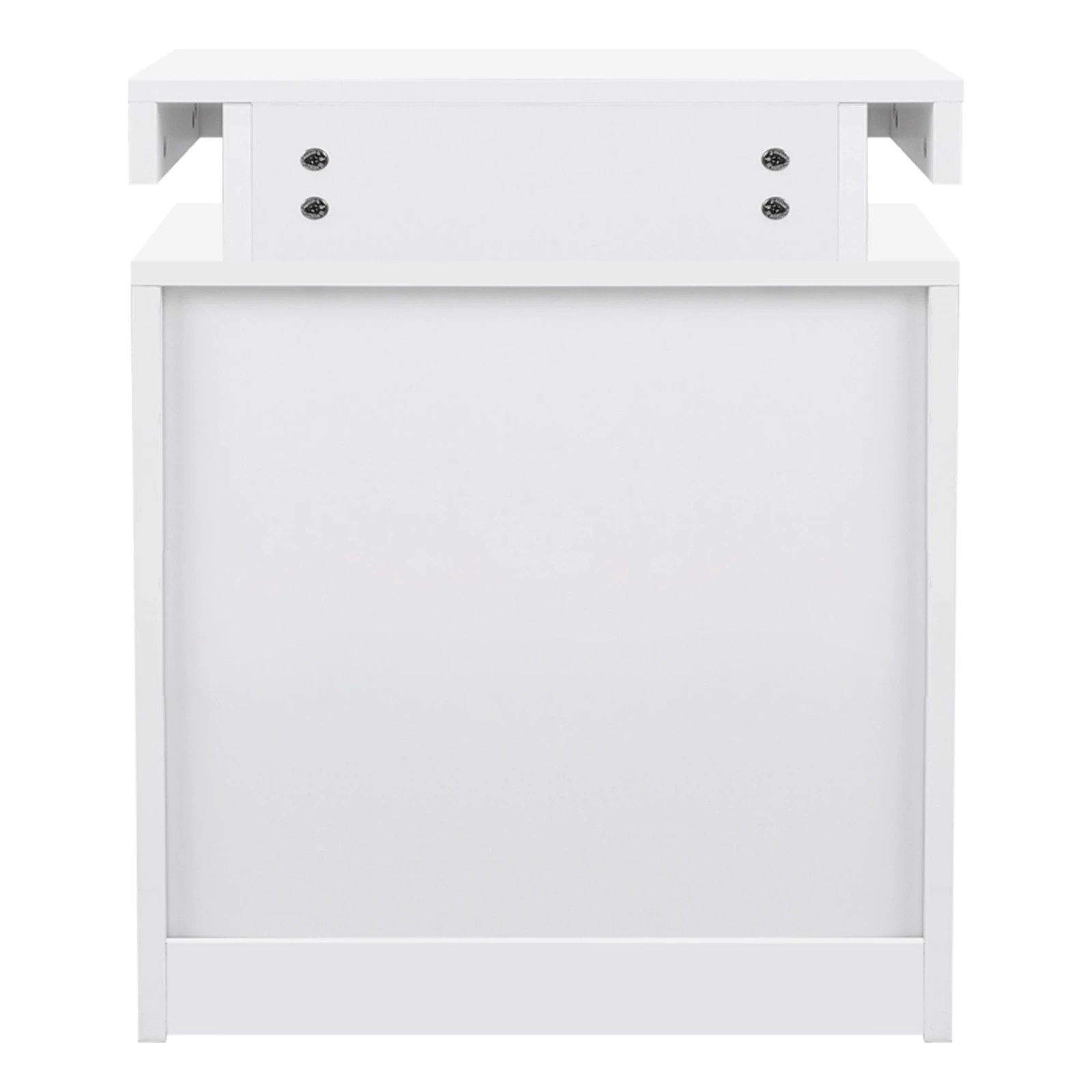 7 Alfordson Bedside Table RGB LED Nightstand 3 Drawers 4 Side High Gloss - White, 7 of 10