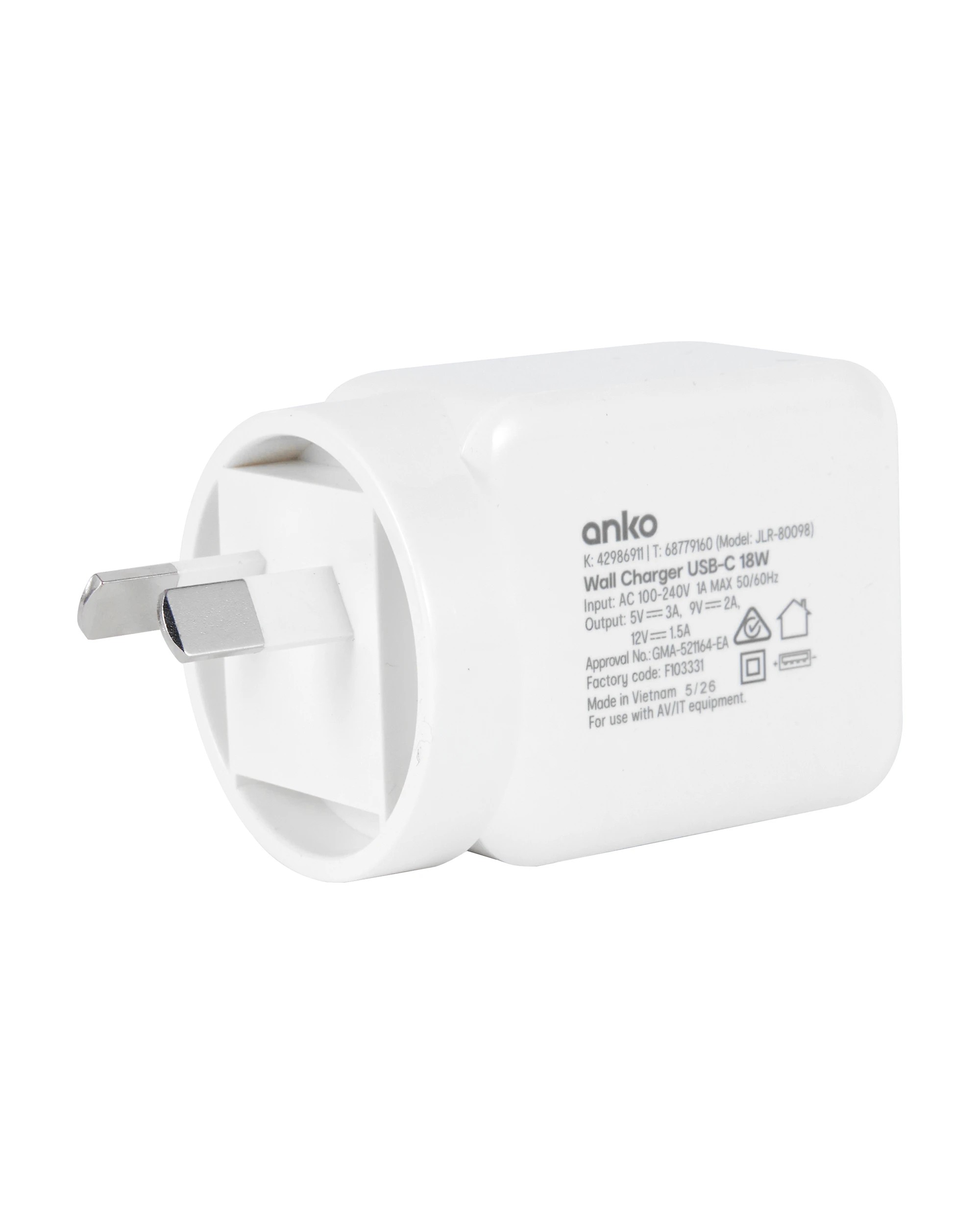 4 Wall Charger USB-C Fast Charging - White, 4 of 5