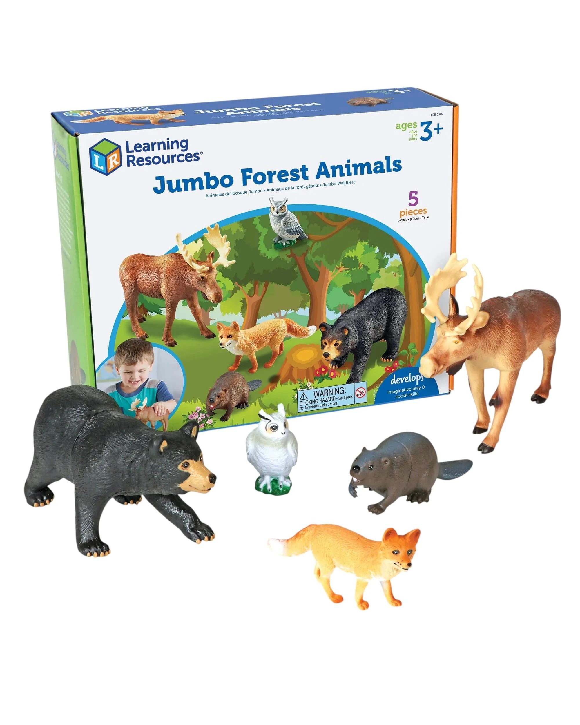 1 Learning Resources Jumbo Forest Animals Set of 5, 1 of 6