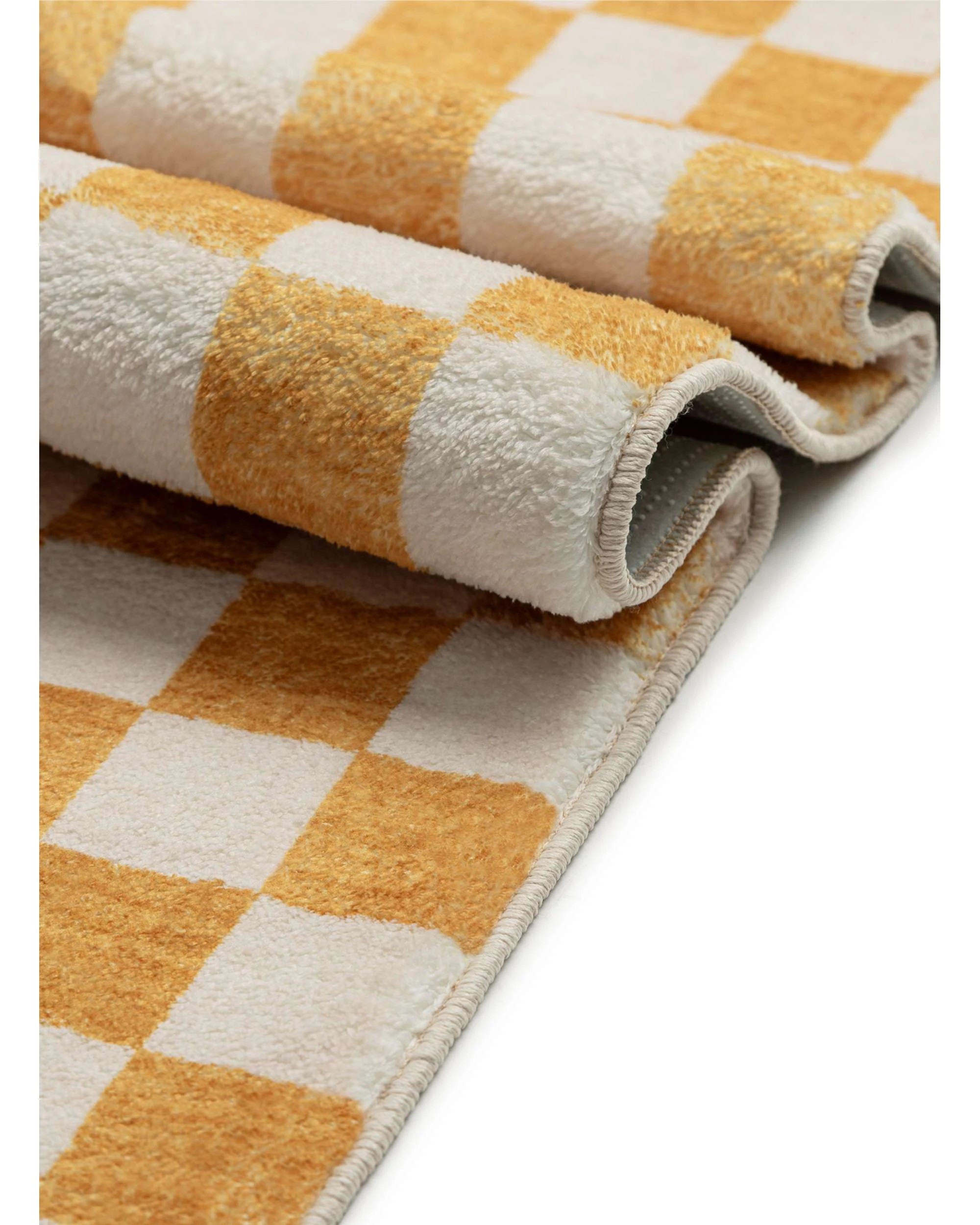8 Loopsie Segundo Checkered Washable Rug-290cm x 200cm - Yellow, 8 of 8