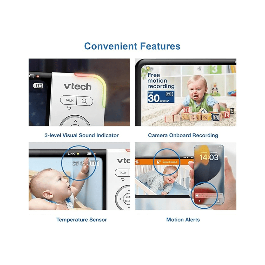 2 VTech RM5754HDV2 5” 2-Camera Smart HD Video Baby Monitor with Remote Access
 - white, 2 of 2