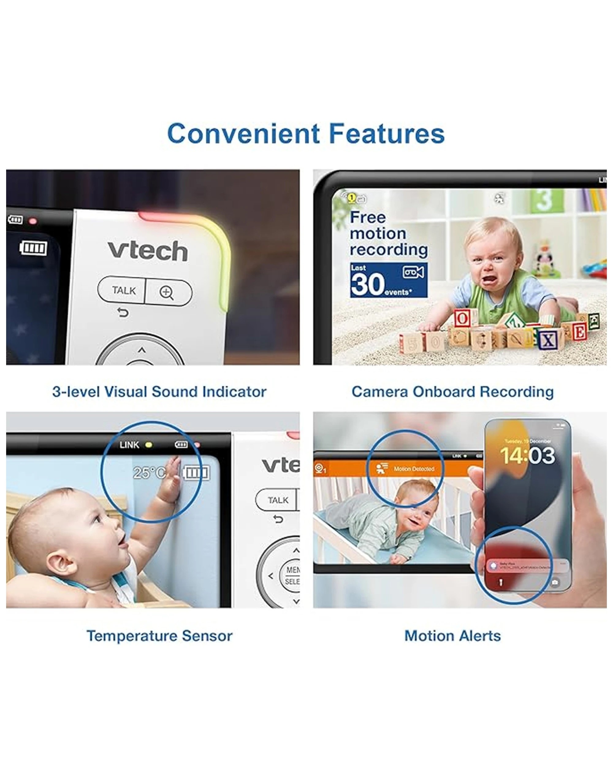 2 VTech RM5754HDV2 5” 2-Camera Smart HD Video Baby Monitor with Remote Access
 - white, 2 of 2