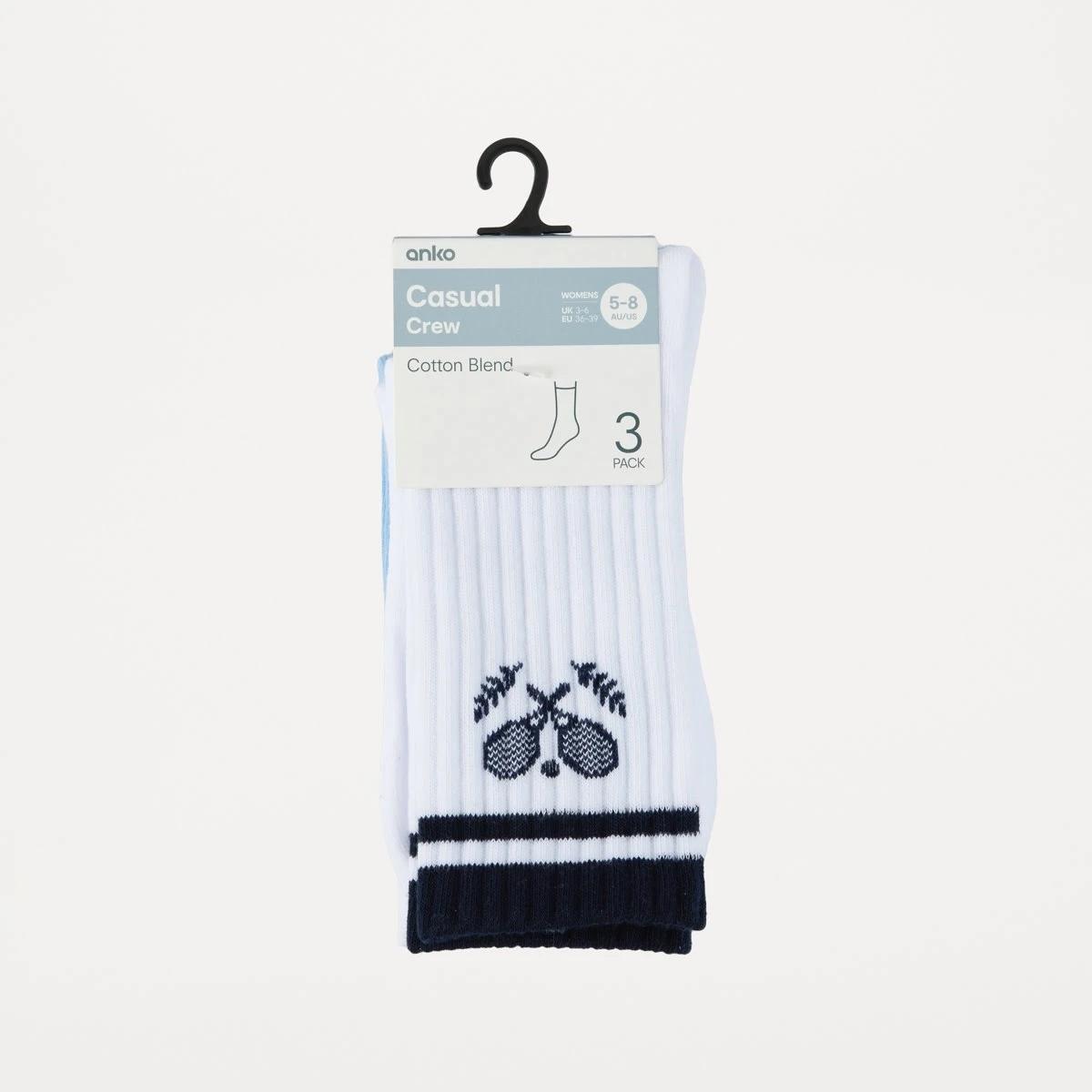 3 3 Pack Printed Crew Socks ATH CLUB, 3 of 3