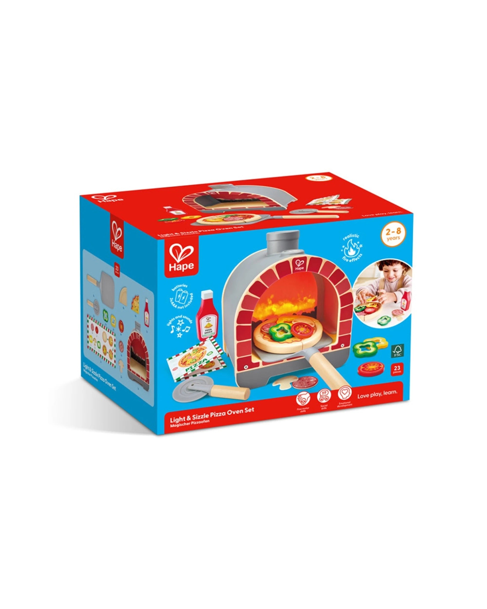 5 Hape Pizza Oven Toy With Lights And Sounds Kids 3D Activity - Multi, 5 of 6