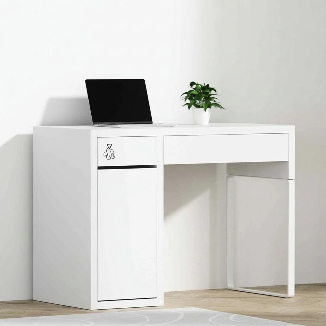 5 Artiss Computer Desk Drawer Cabinet - White, 5 of 7